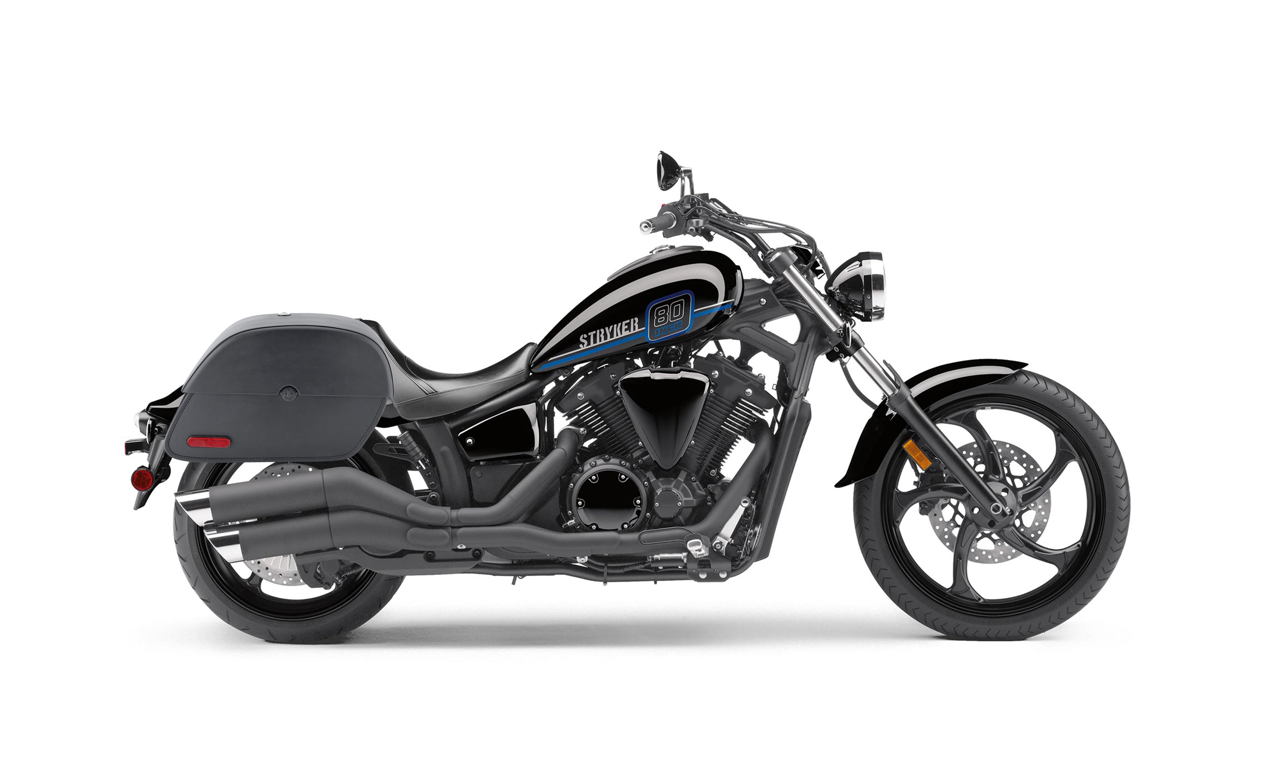 28L - Panzer Medium Hard Mount Yamaha Stryker Motorcycle Saddlebags @expand