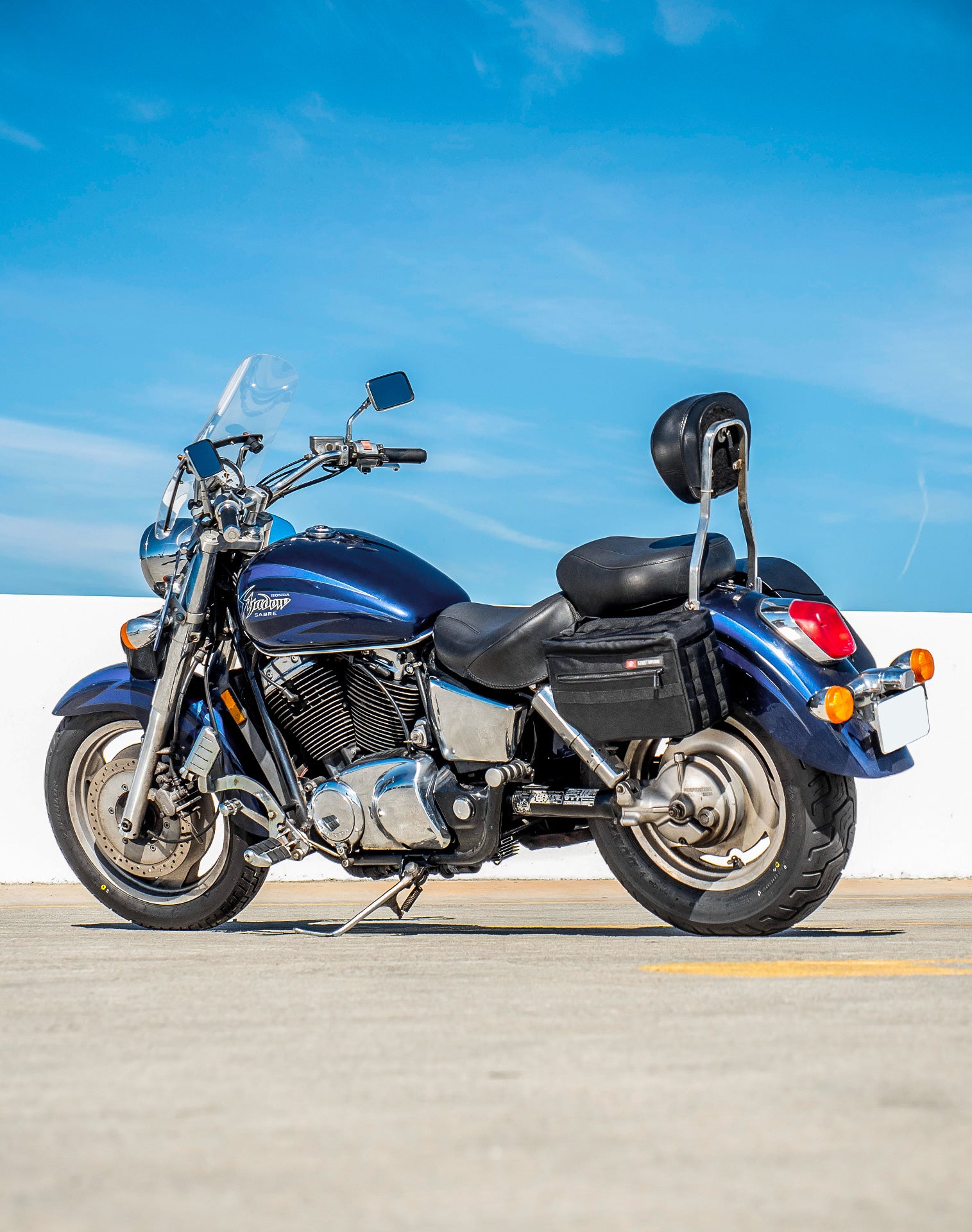 18L - Patriot Large Honda Shadow 1100 Sabre Motorcycle Throw Over Saddlebags v1