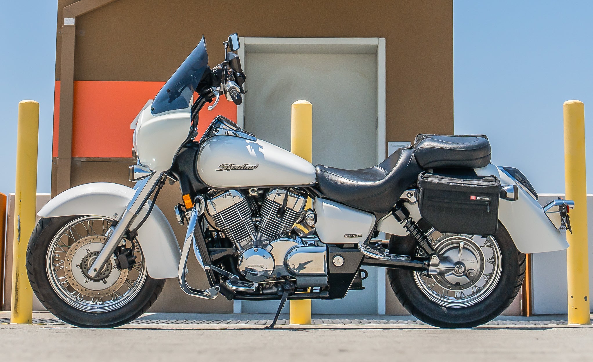 18L - Patriot Large Honda Shadow 750 Aero Motorcycle Throw Over Saddlebags @expand