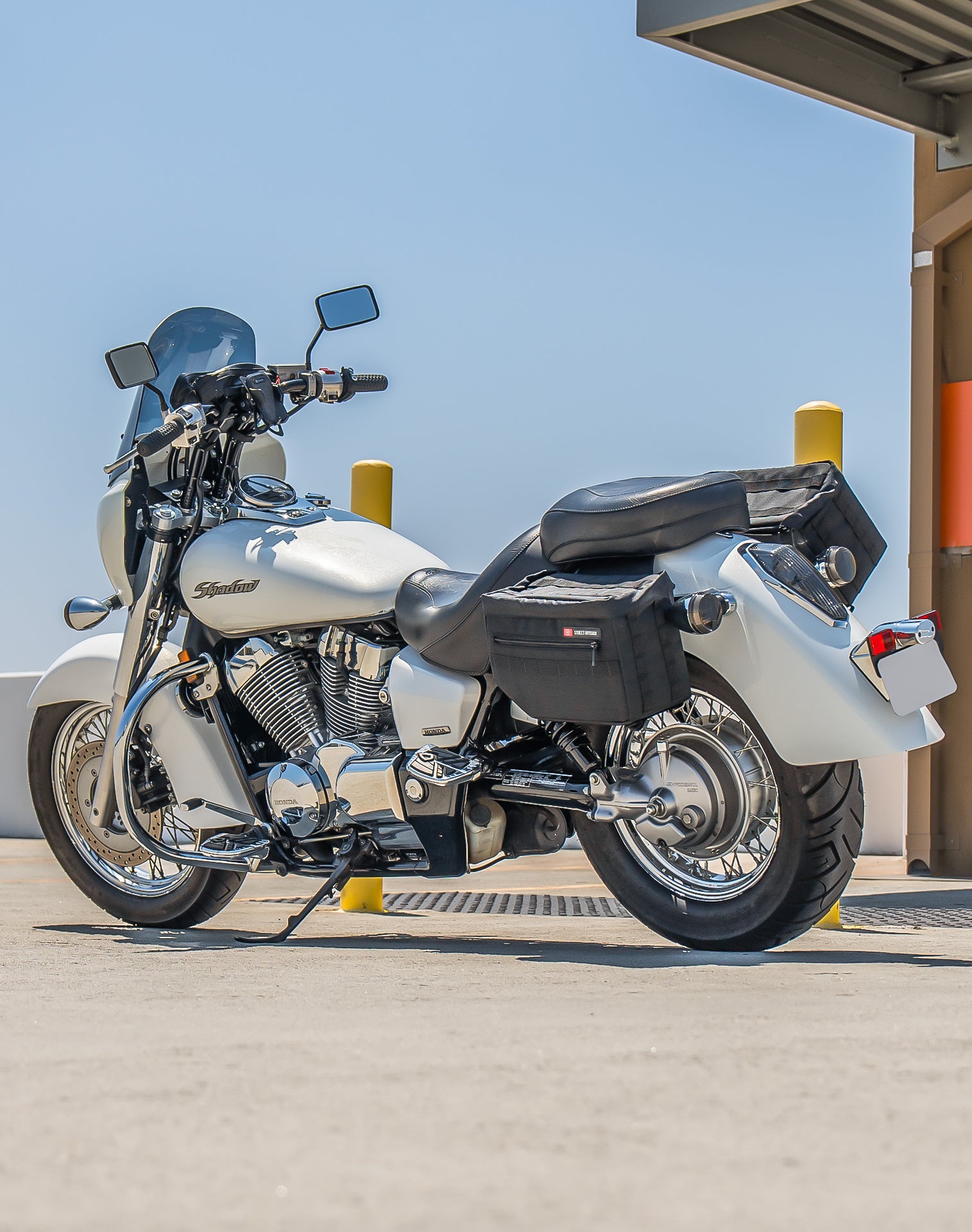 18L - Patriot Large Honda Shadow 750 Aero Motorcycle Throw Over Saddlebags v1