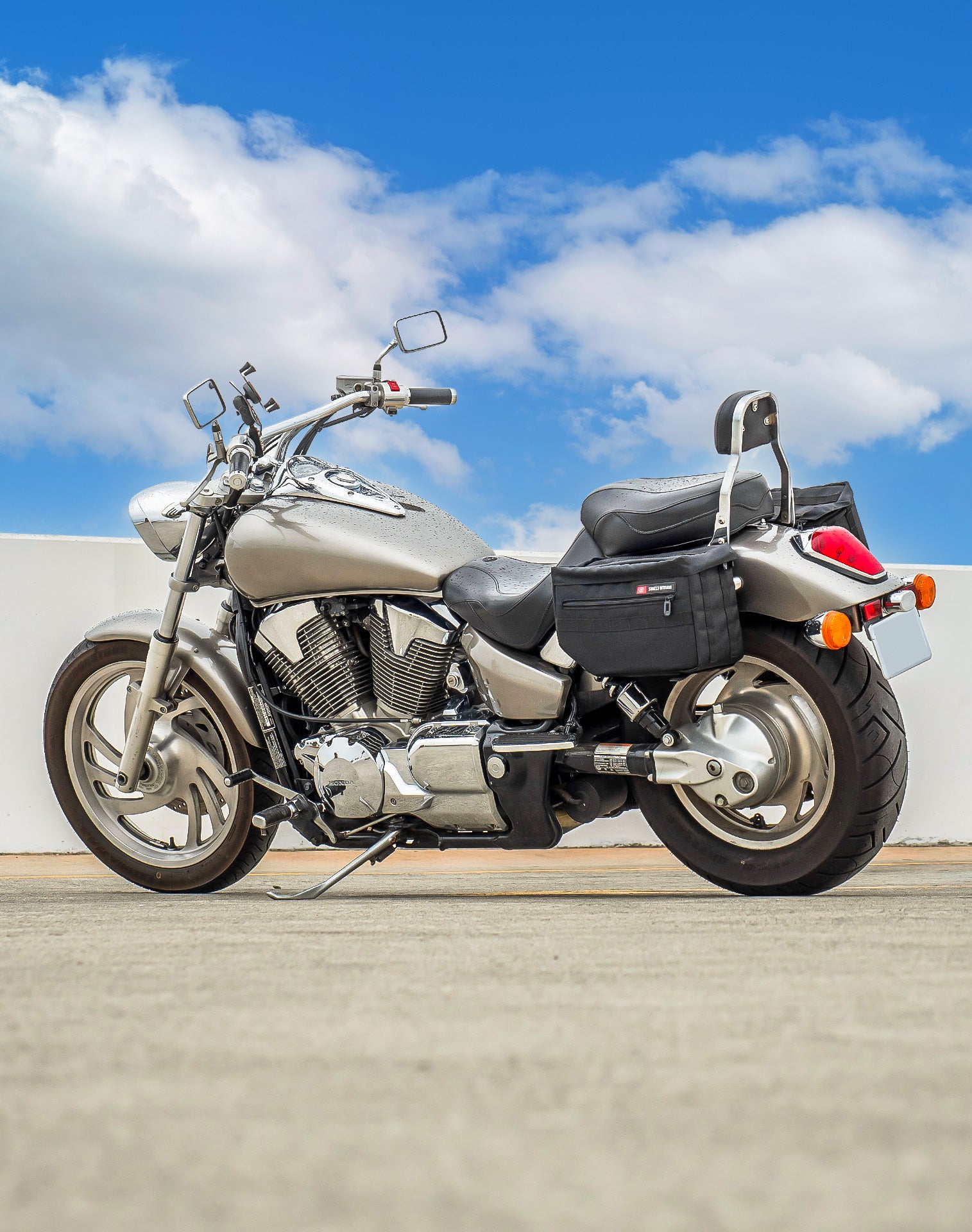 18L - Patriot Large Honda VTX 1300 C Motorcycle Throw Over Saddlebags v1