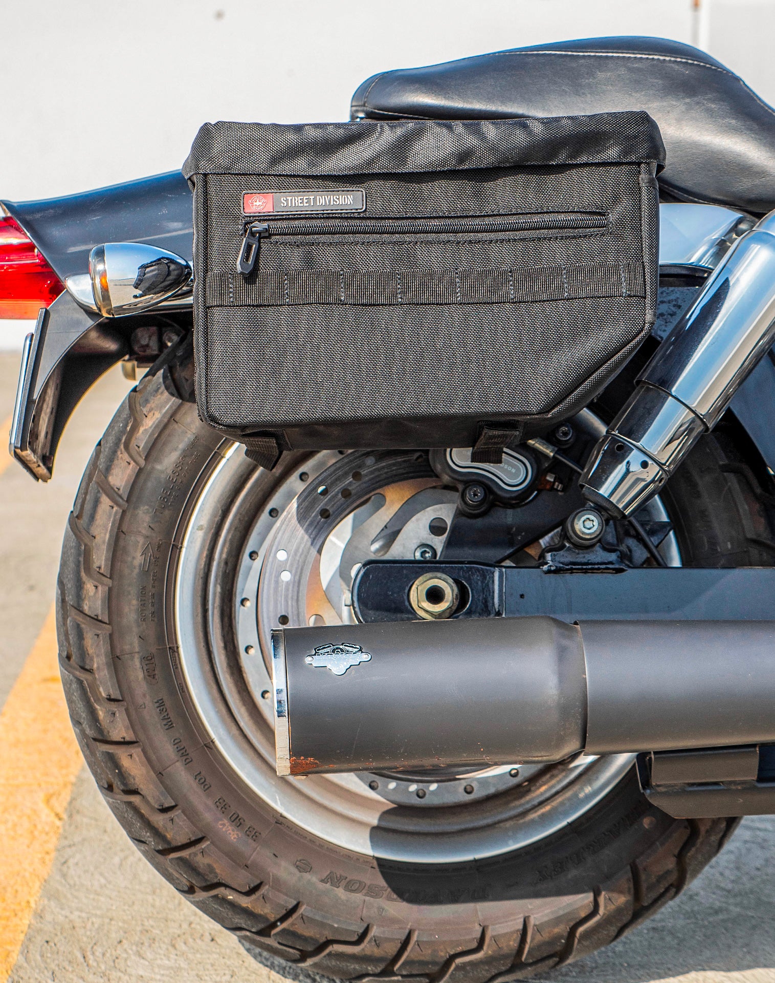 18L - Patriot Large Motorcycle Throw Over Saddlebags for Harley Dyna Fat Bob FXDF/SE v2