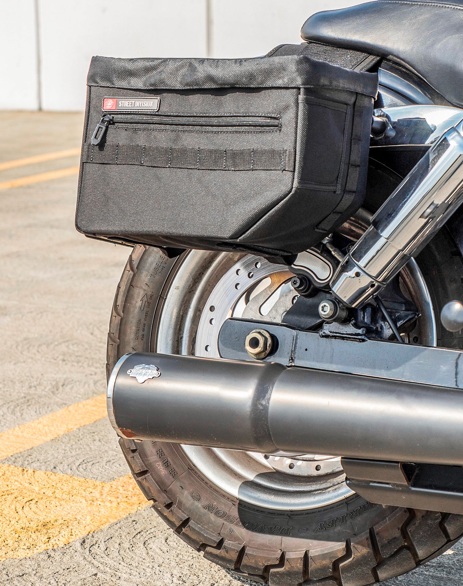 18L - Patriot Large Motorcycle Throw Over Saddlebags for Harley Dyna Fat Bob FXDF/SE v3