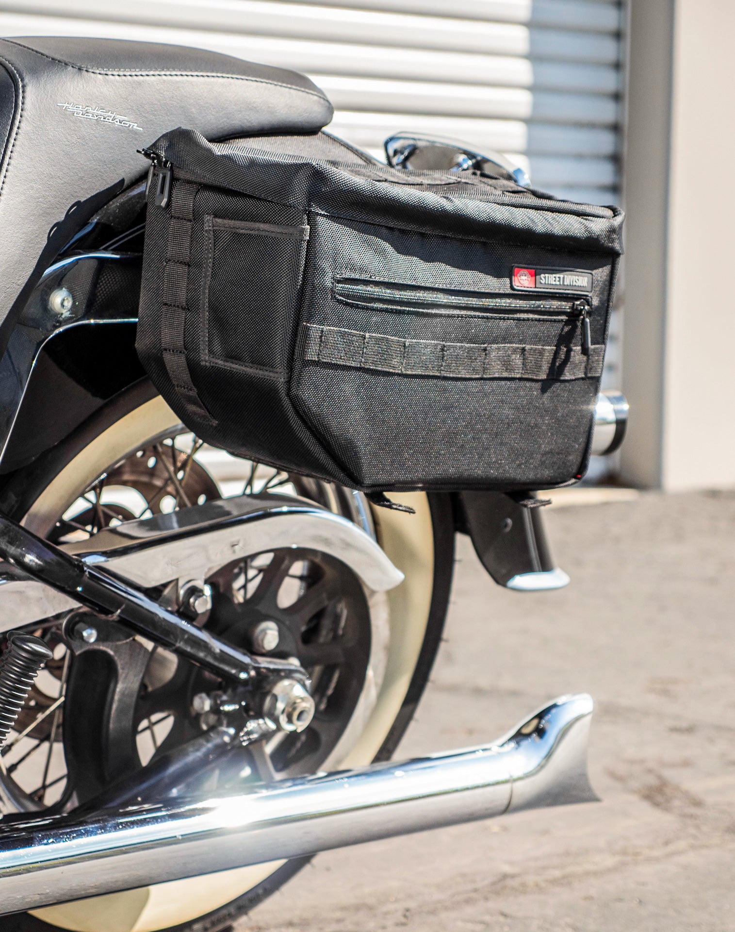 27L - Patriot Large Motorcycle Throw Over Saddlebags for Harley Softail Deluxe FLSTN/I v3