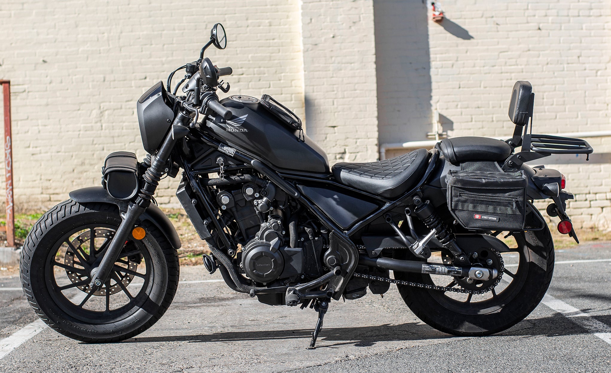 8L - Patriot Small Honda Rebel 500 Throw Over Saddlebags @expand