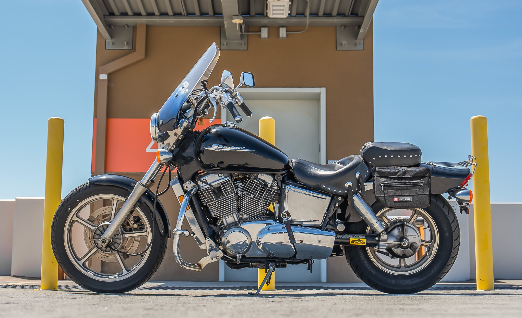 8L - Patriot Small Honda Shadow 1100 Spirit Throw Over Saddlebags @expand