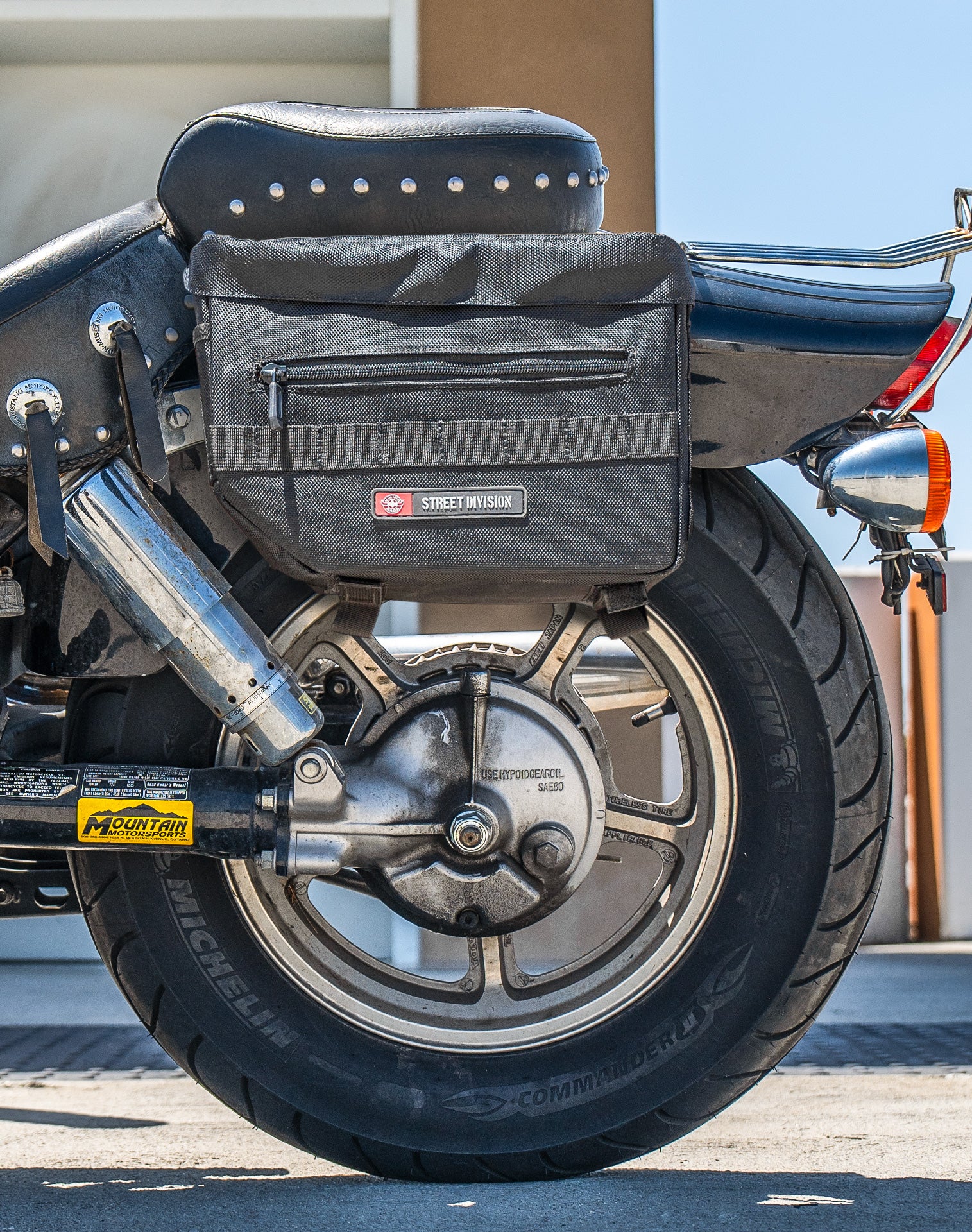 8L - Patriot Small Honda Shadow 1100 Spirit Throw Over Saddlebags v1