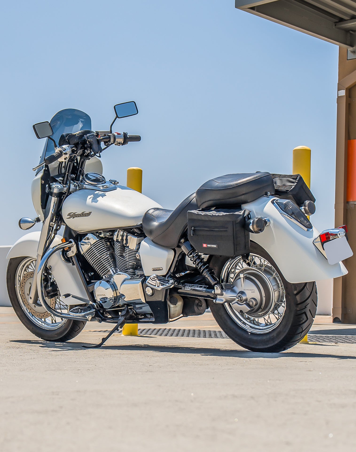 8L - Patriot Small Honda Shadow 750 Aero Throw Over Saddlebags v1