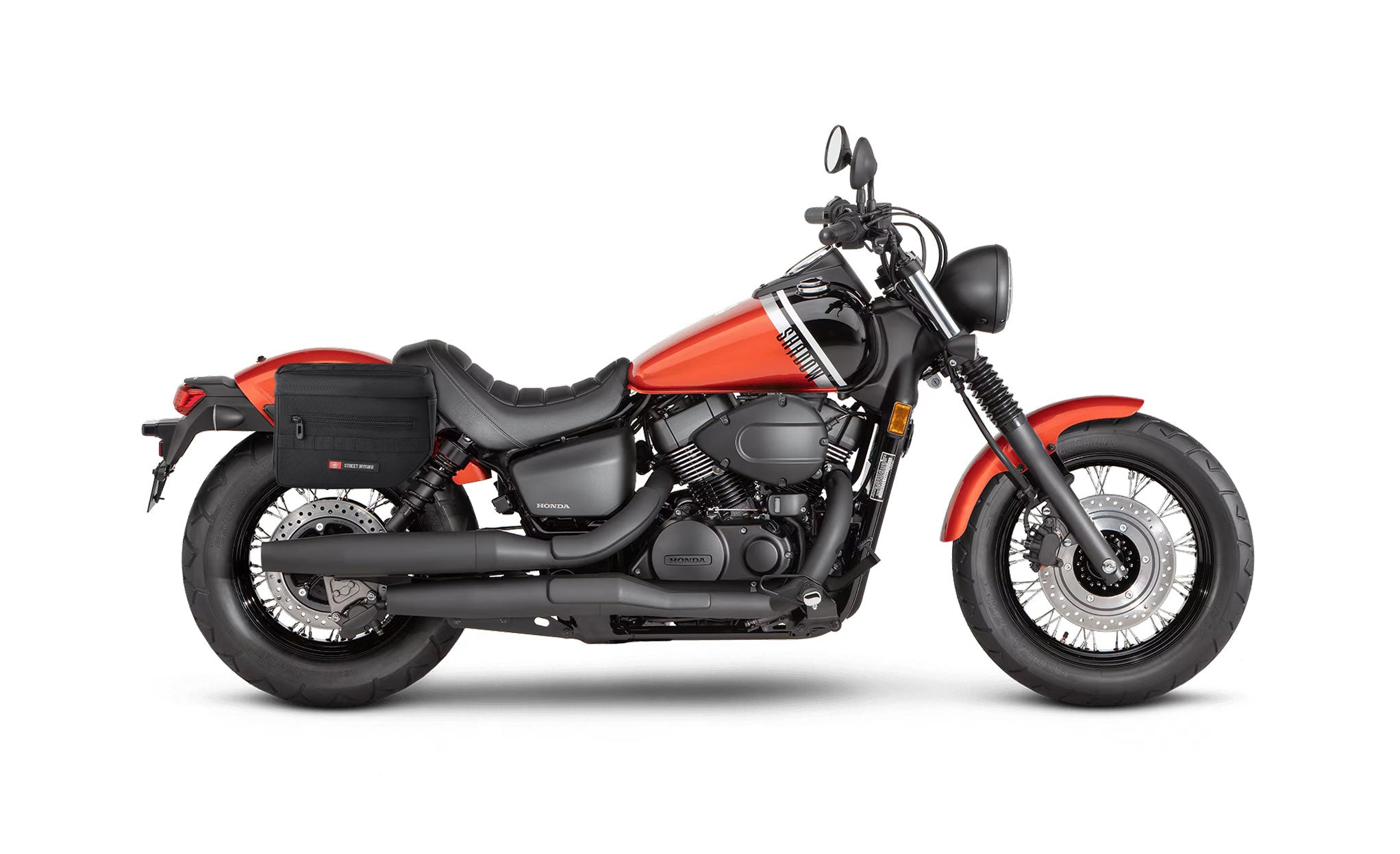 8L - Patriot Small 2024 Honda Shadow Phantom 750 Throw Over Saddlebags Bag on Bike @expand