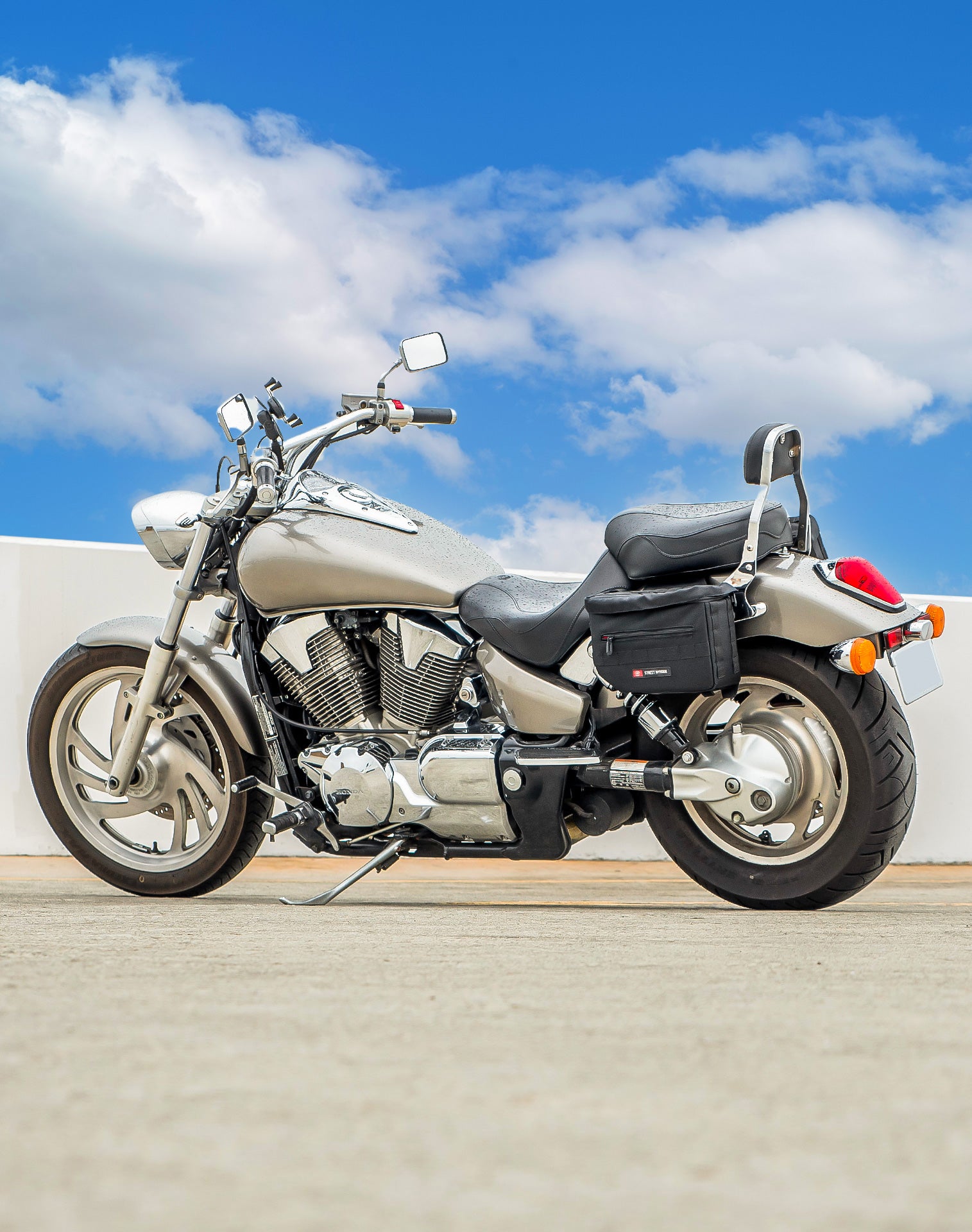 8L - Patriot Small Honda VTX 1800 N Throw Over Saddlebags Life Style 1