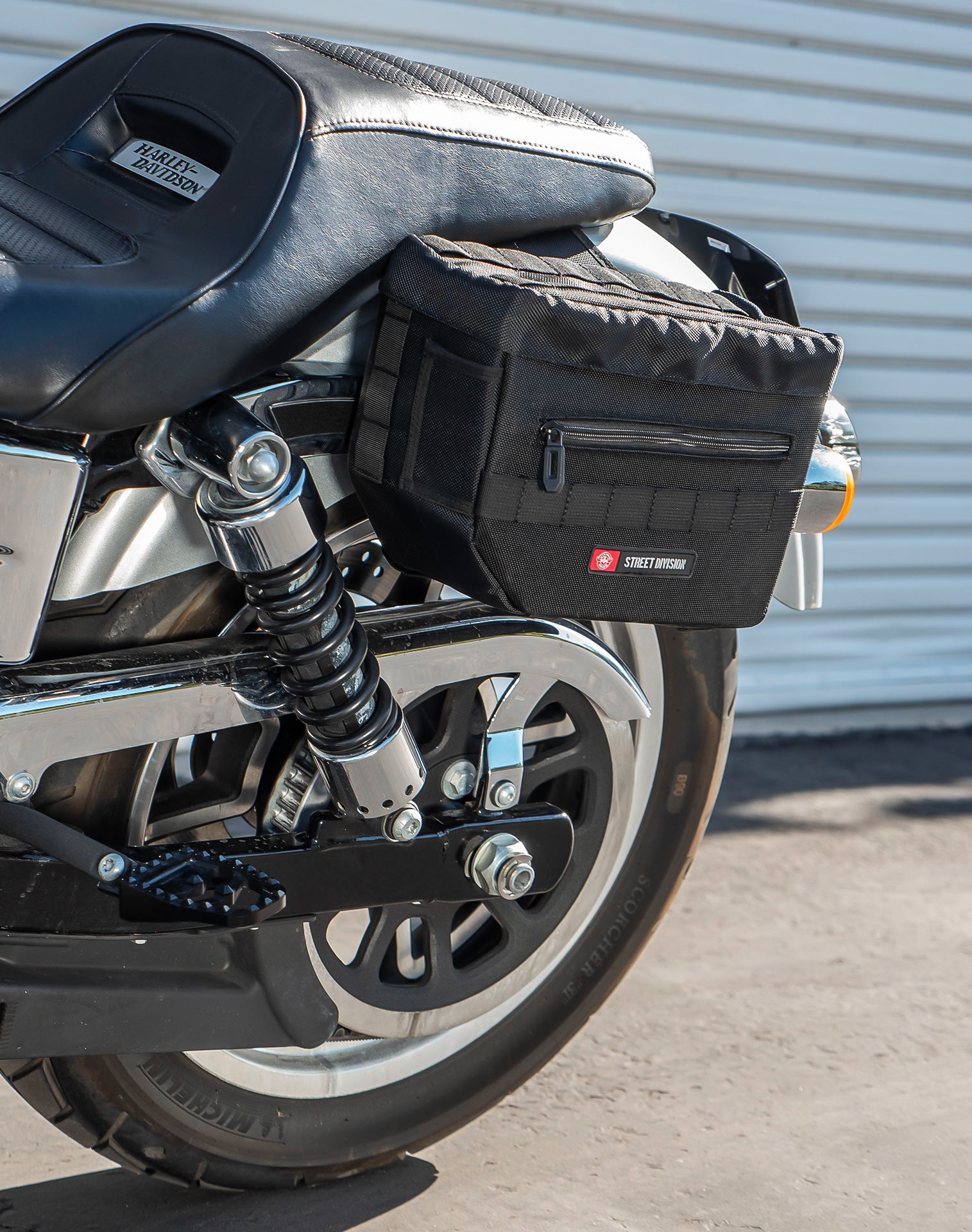 8L - Patriot Small Throw Over Saddlebags for Harley Dyna Low Rider FXDL/I v2