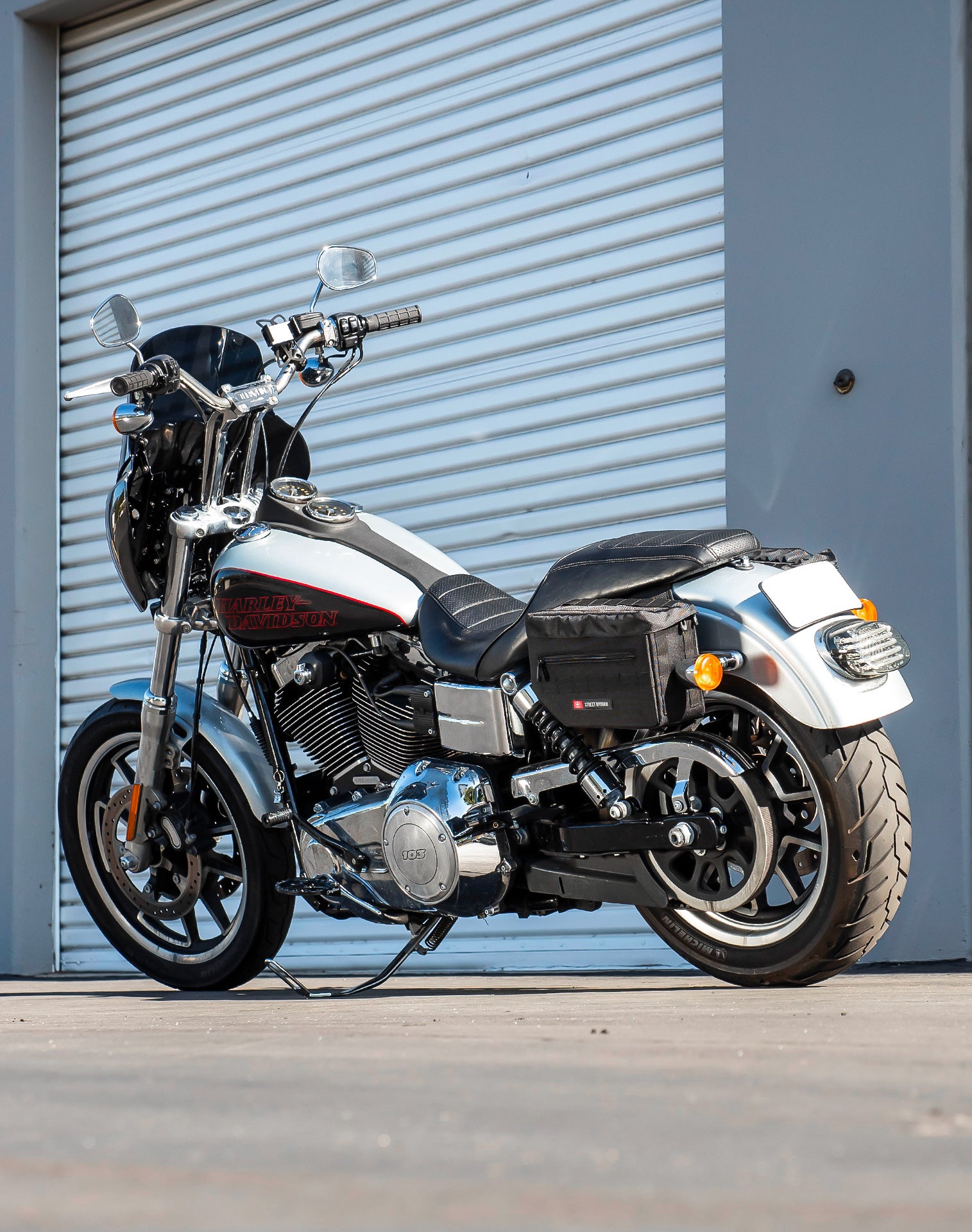 8L - Patriot Small Throw Over Saddlebags for Harley Dyna Low Rider FXDL/I v1