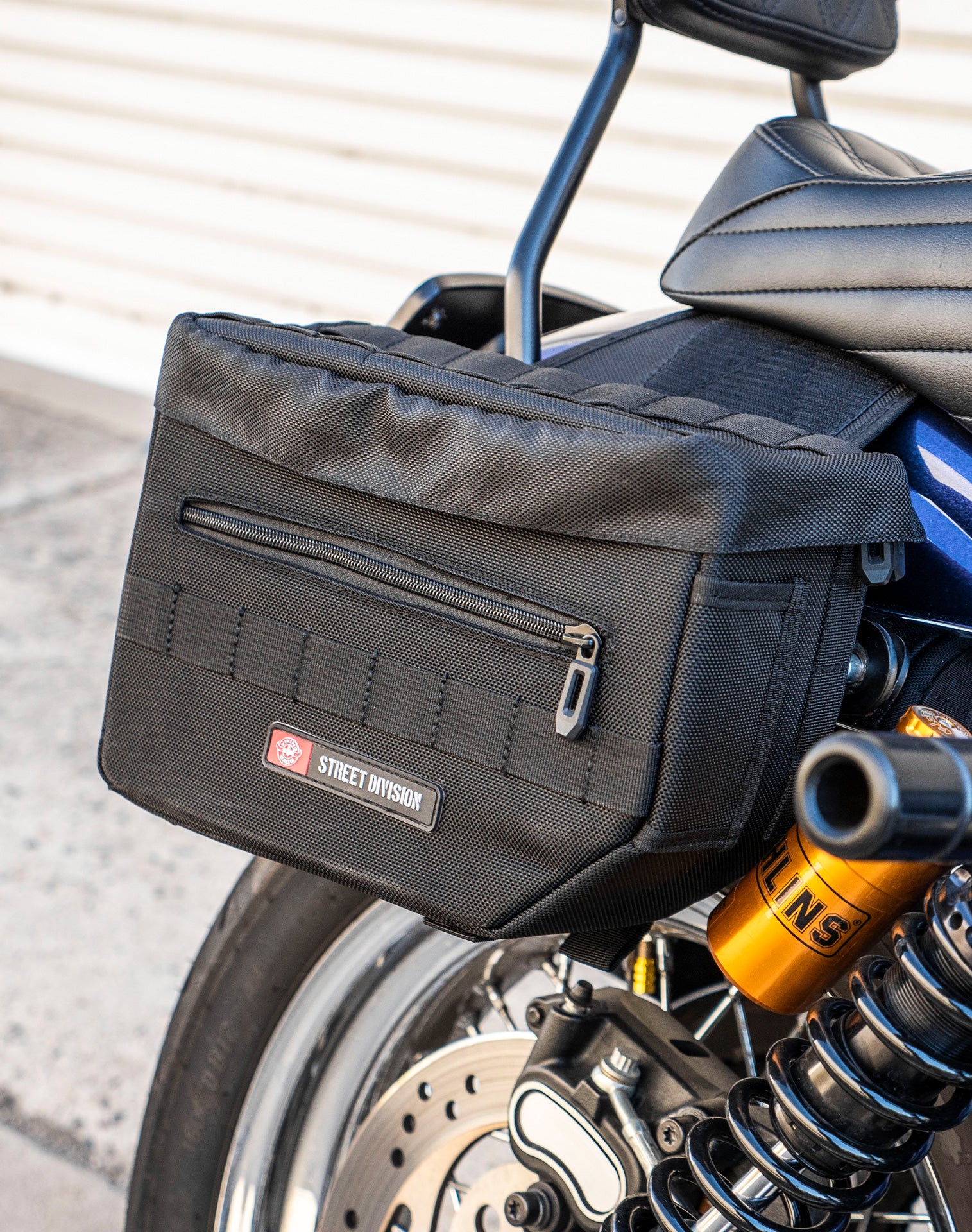 8L - Patriot Small Throw Over Saddlebags for Harley Dyna Super Glide FXD/I v2