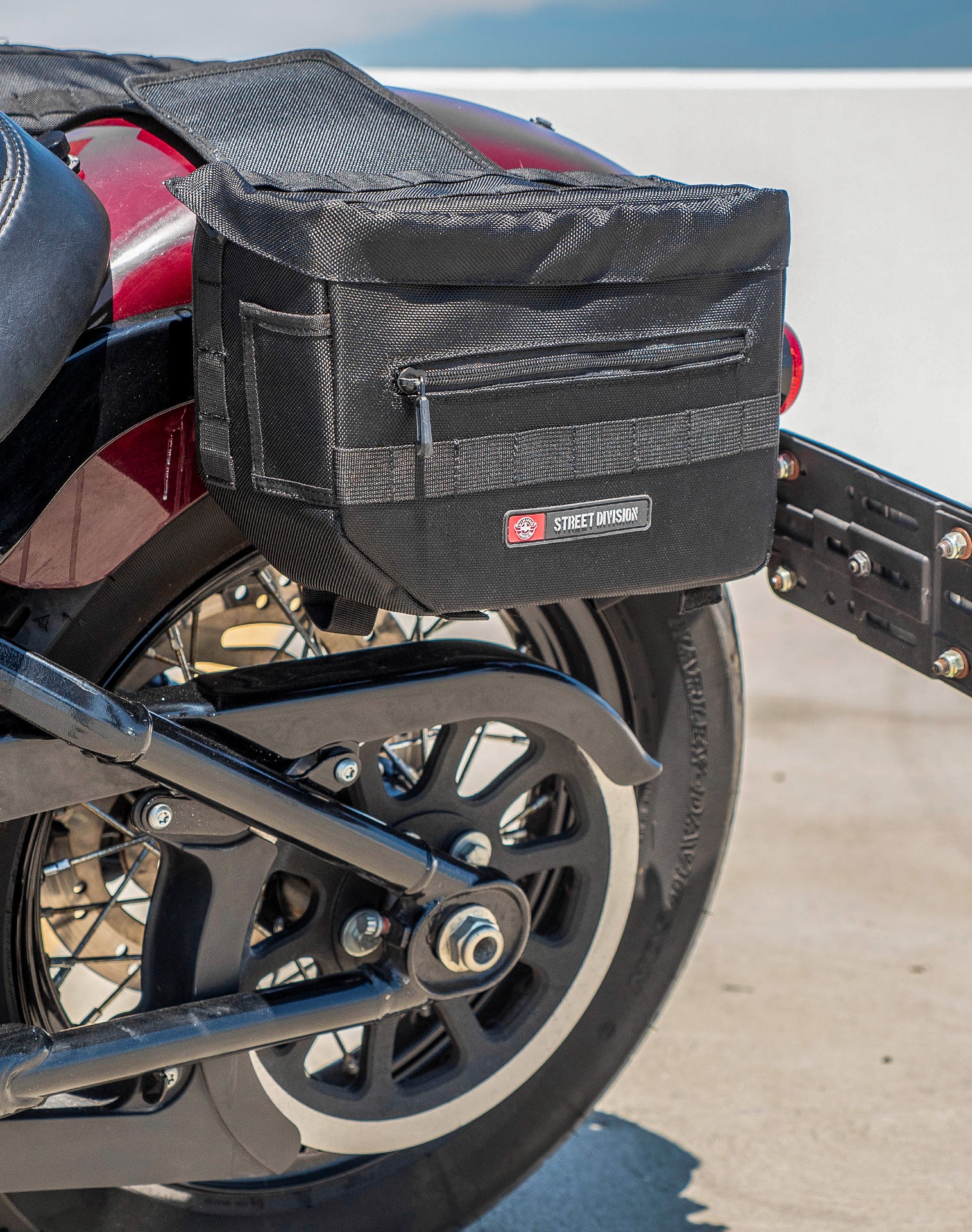 8L - Patriot Small Throw Over Saddlebags for Harley Softail Slim FLSL v3