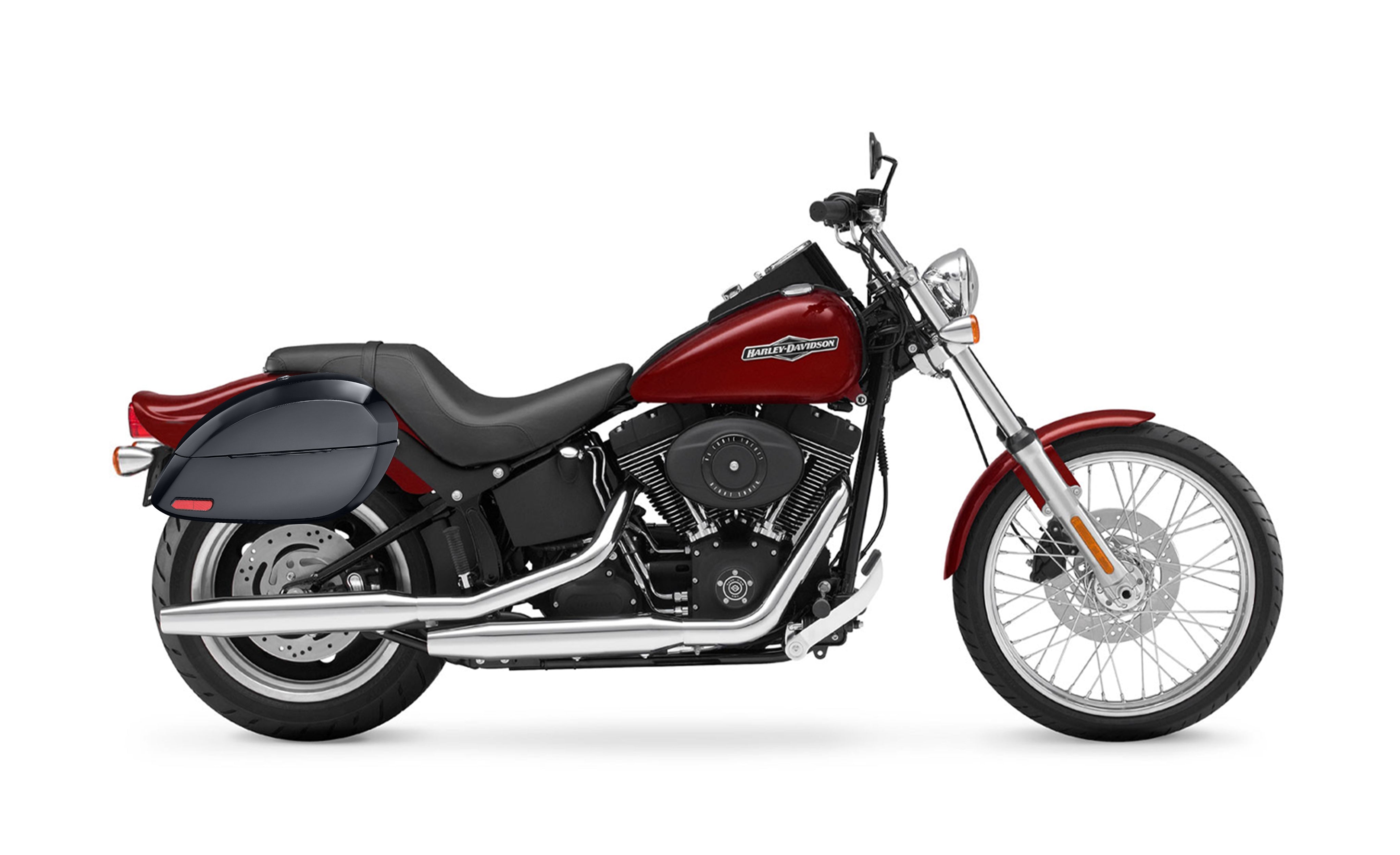 28L - Phantom Large Painted Motorcycle Hard Saddlebags For Harley Softail Night Train FXSTB/I Bag on Bike @expand