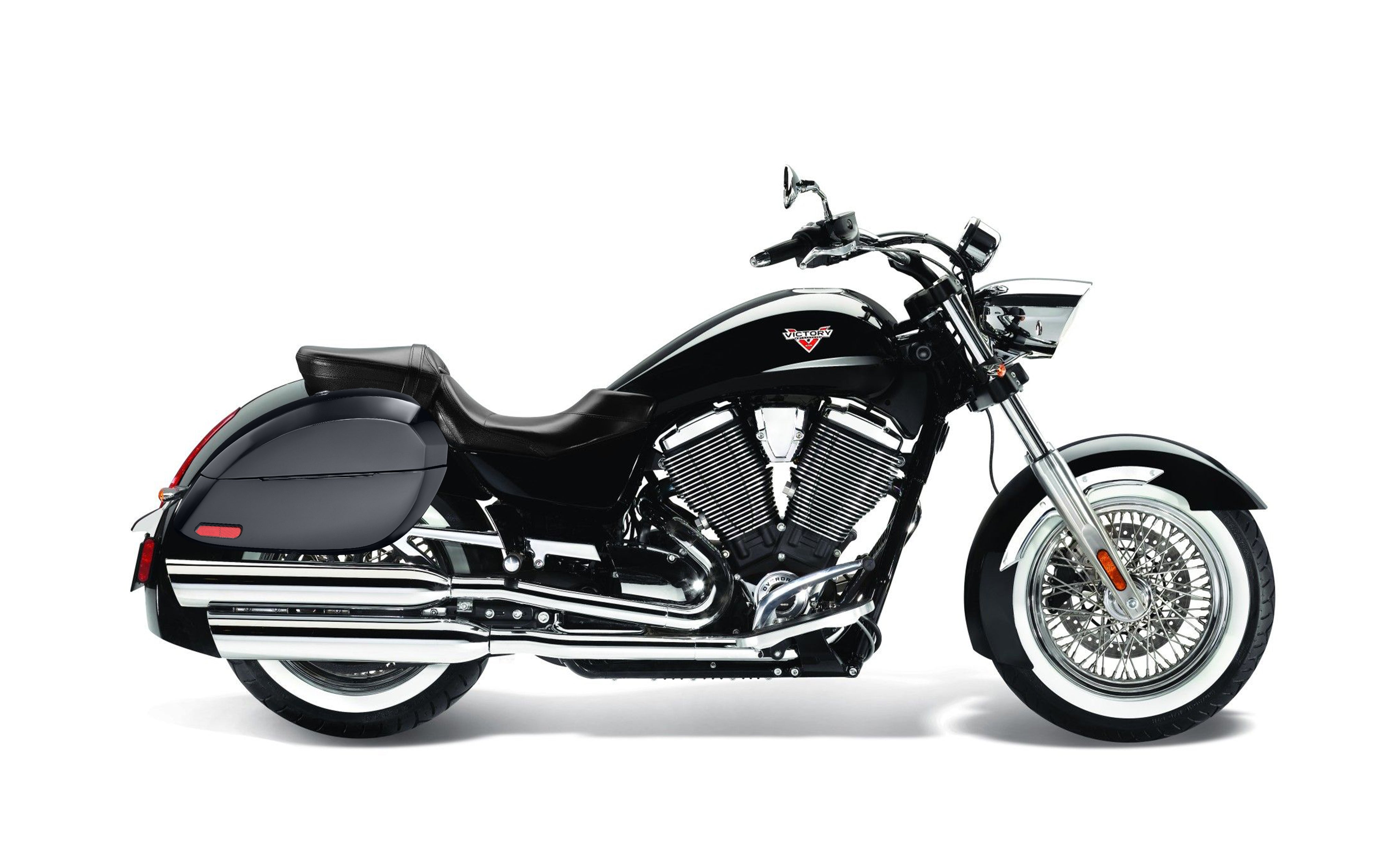 28L - Phantom Large Victory Boardwalk Painted Motorcycle Hard Saddlebags Bag on Bike @expand