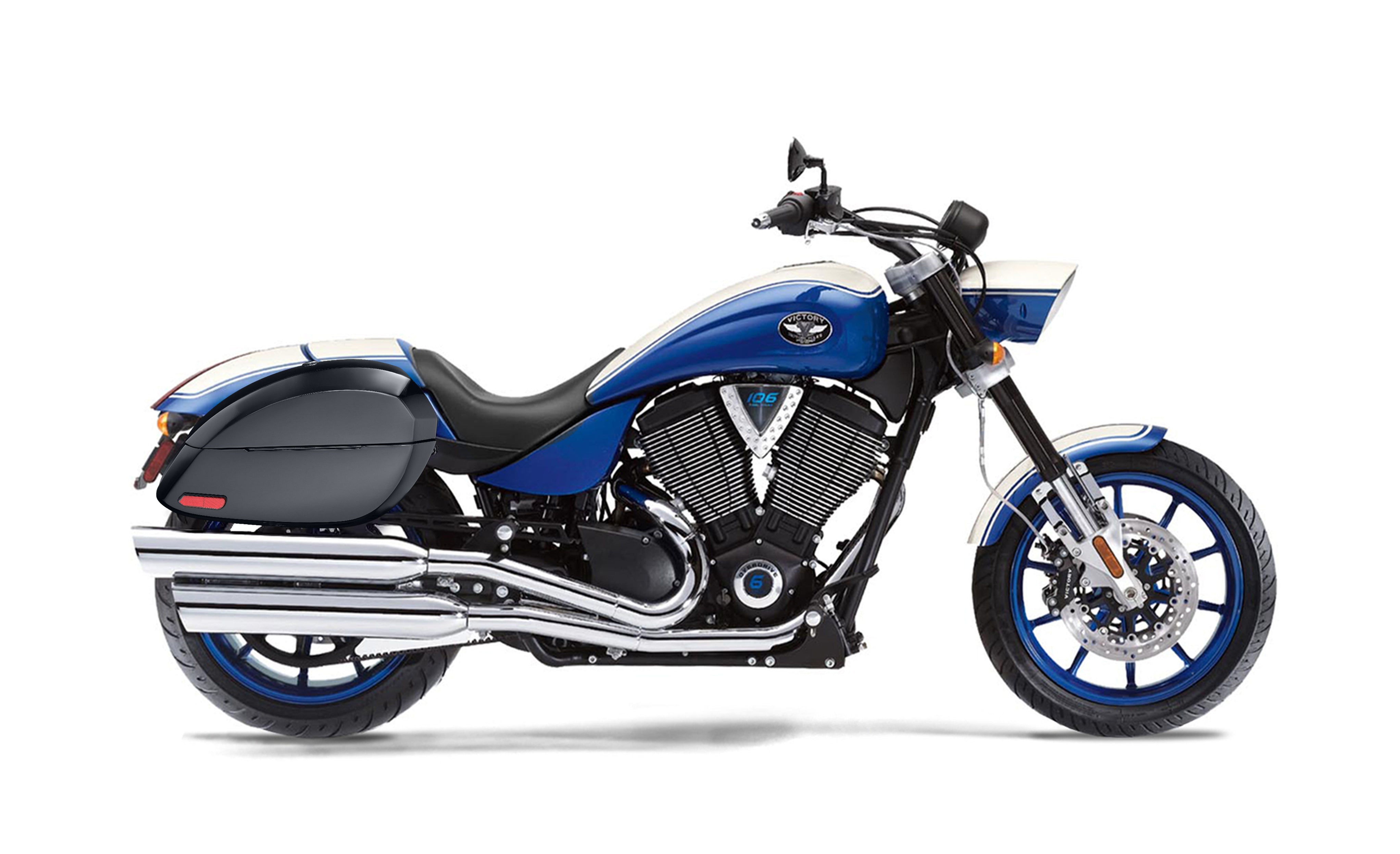 28L - Phantom Large Victory Hammer Painted Motorcycle Hard Saddlebags Bag on Bike @expand