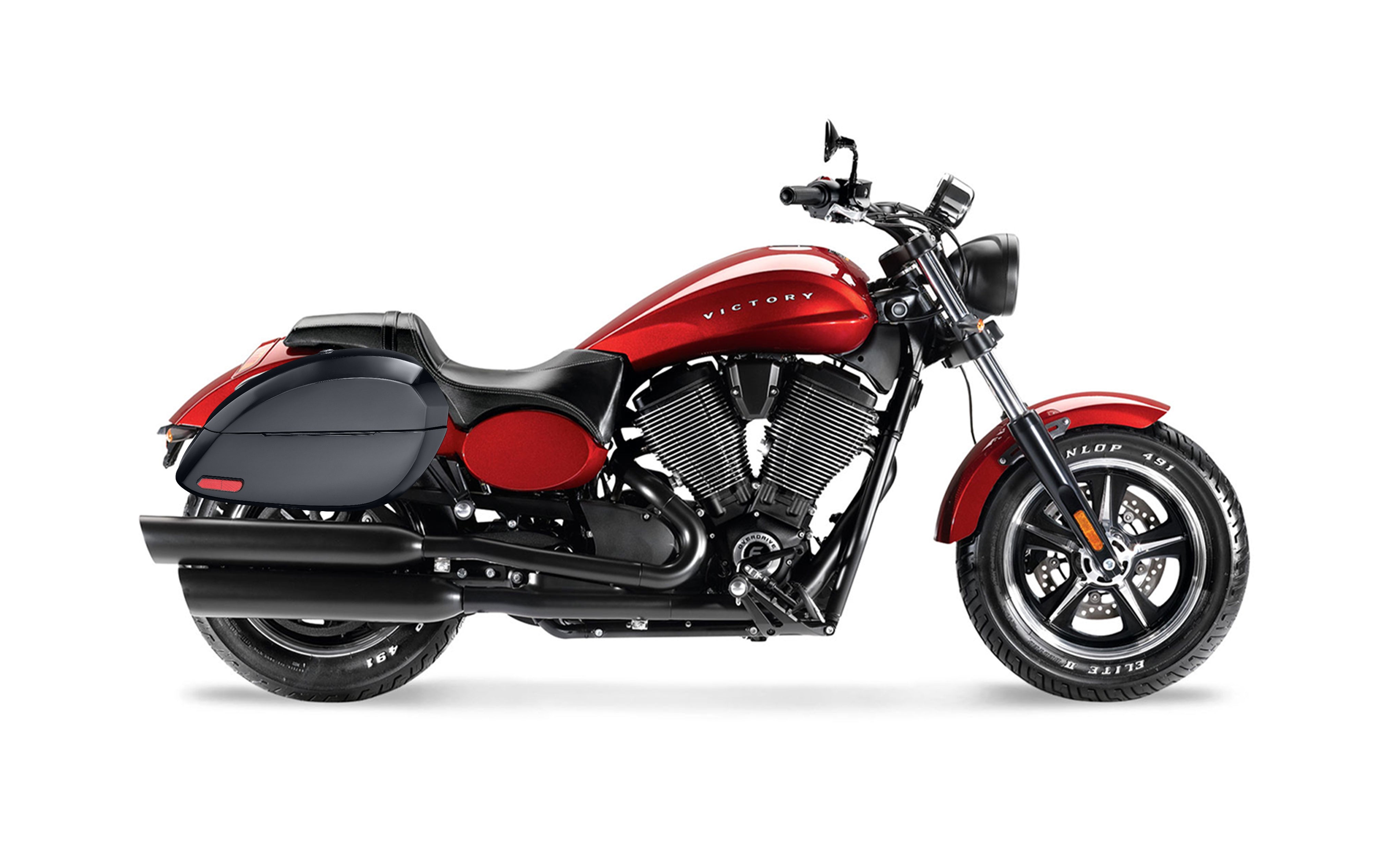 28L - Phantom Large Victory Judge Painted Motorcycle Hard Saddlebags Bag on Bike @expand