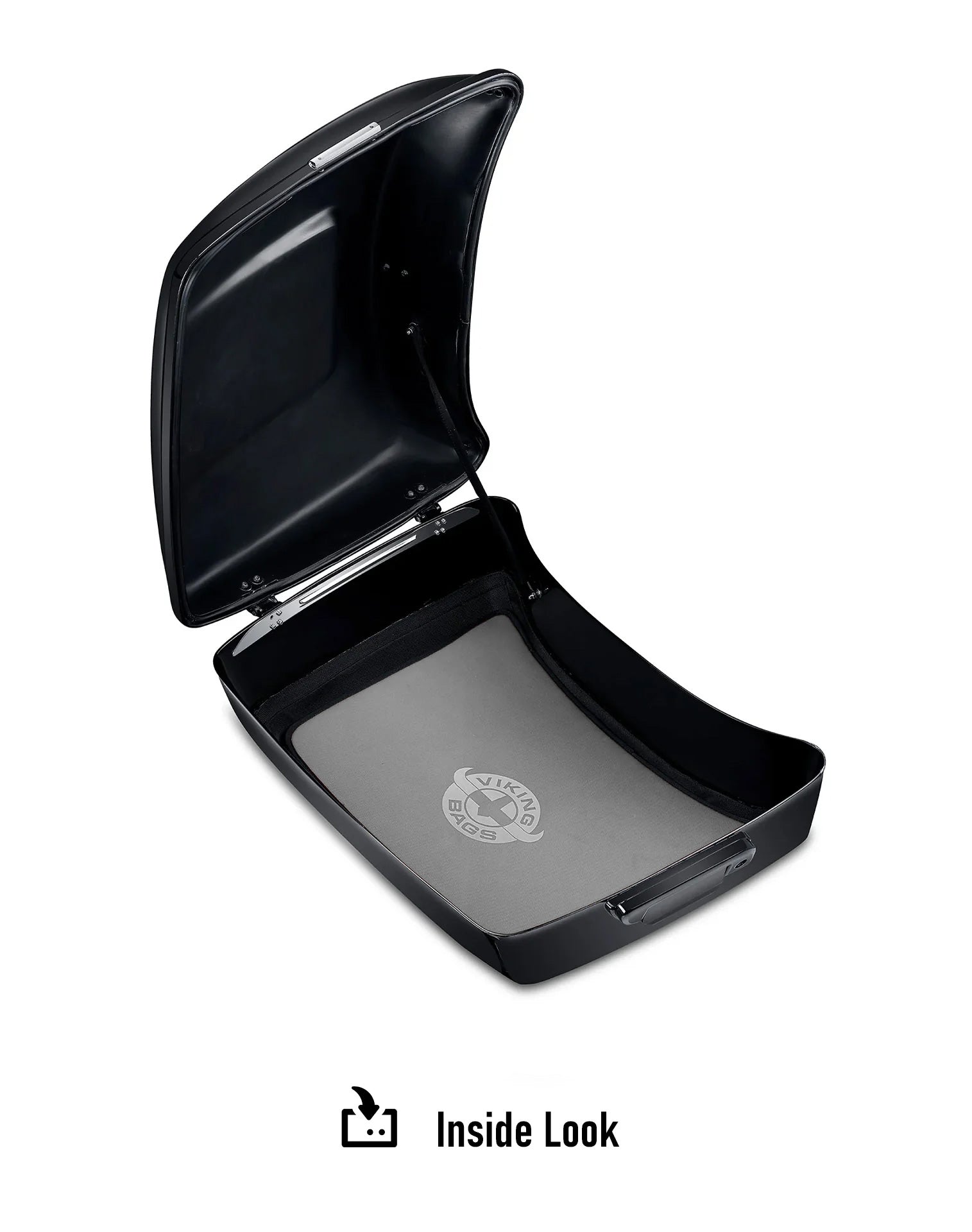 70L - Premium Extra Large Motorcycle Trunk for Harley Street Glide Inside Look