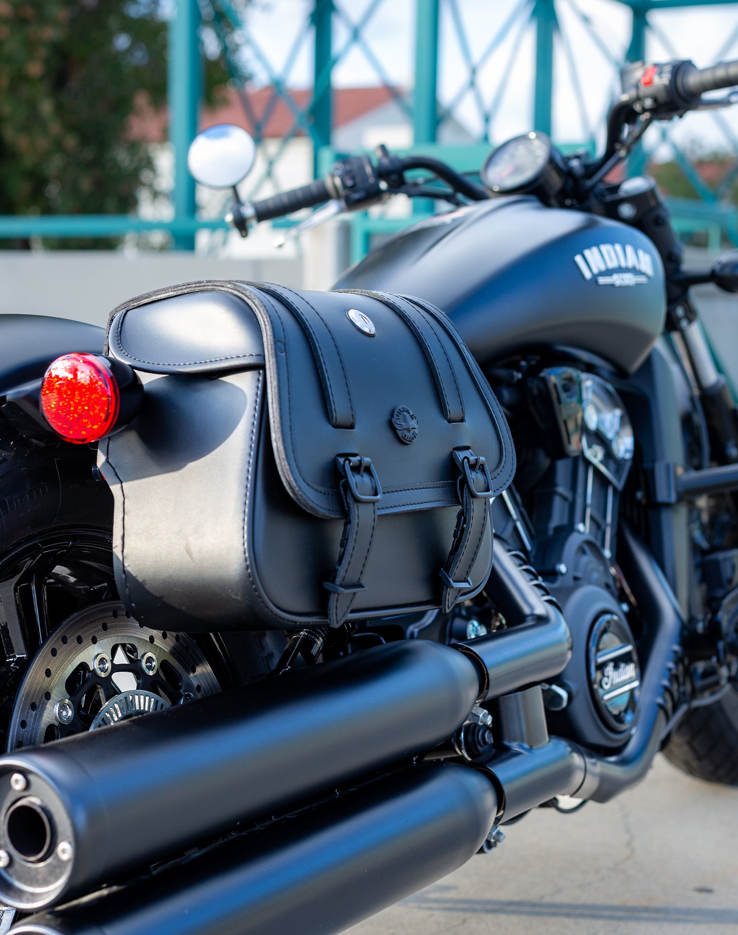 25L - SpiritBlade Large Indian Scout Bobber Leather Motorcycle Saddlebags v2