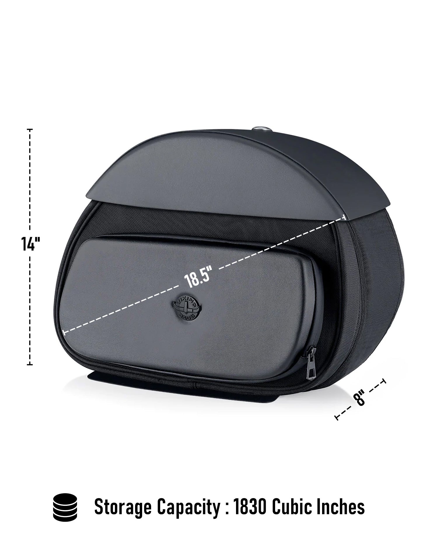 30L - Stealth Quick Mount Saddlebags for Harley Davidson Softail Low Rider FXLR Storage Capacity