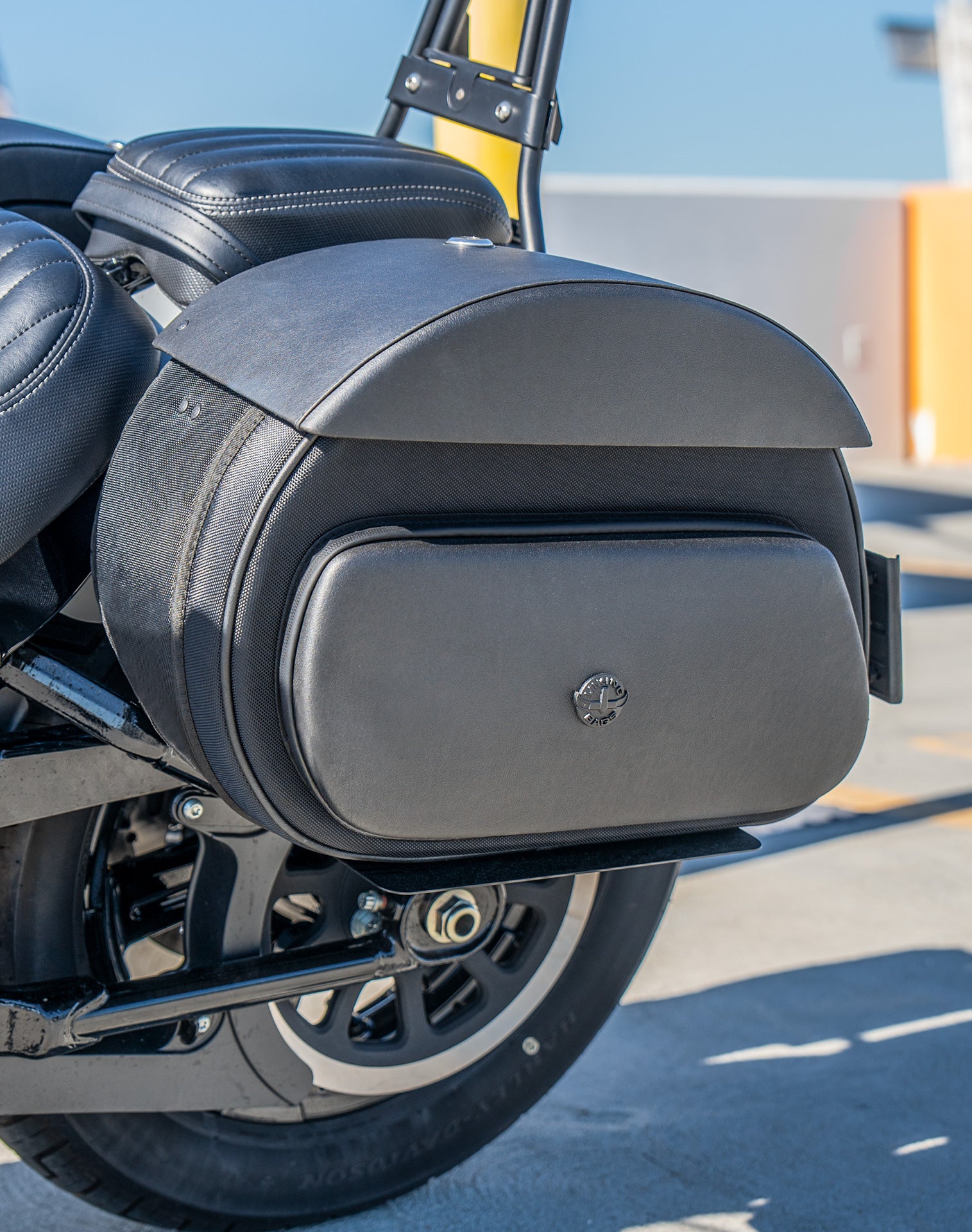 30L - Stealth Large Quick Mount Saddlebags for Harley Davidson Softail Street Bob FXBB Life Style