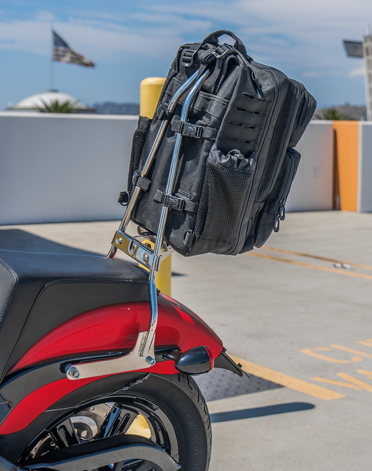 45L - Tactical XL Triumph Motorcycle Tail Bag Life Style 3