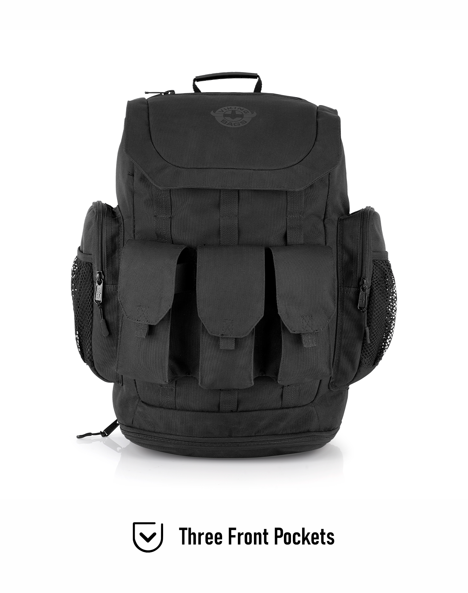 32L - Trident Large Triumph Motorcycle Backpack Three Front Pockets