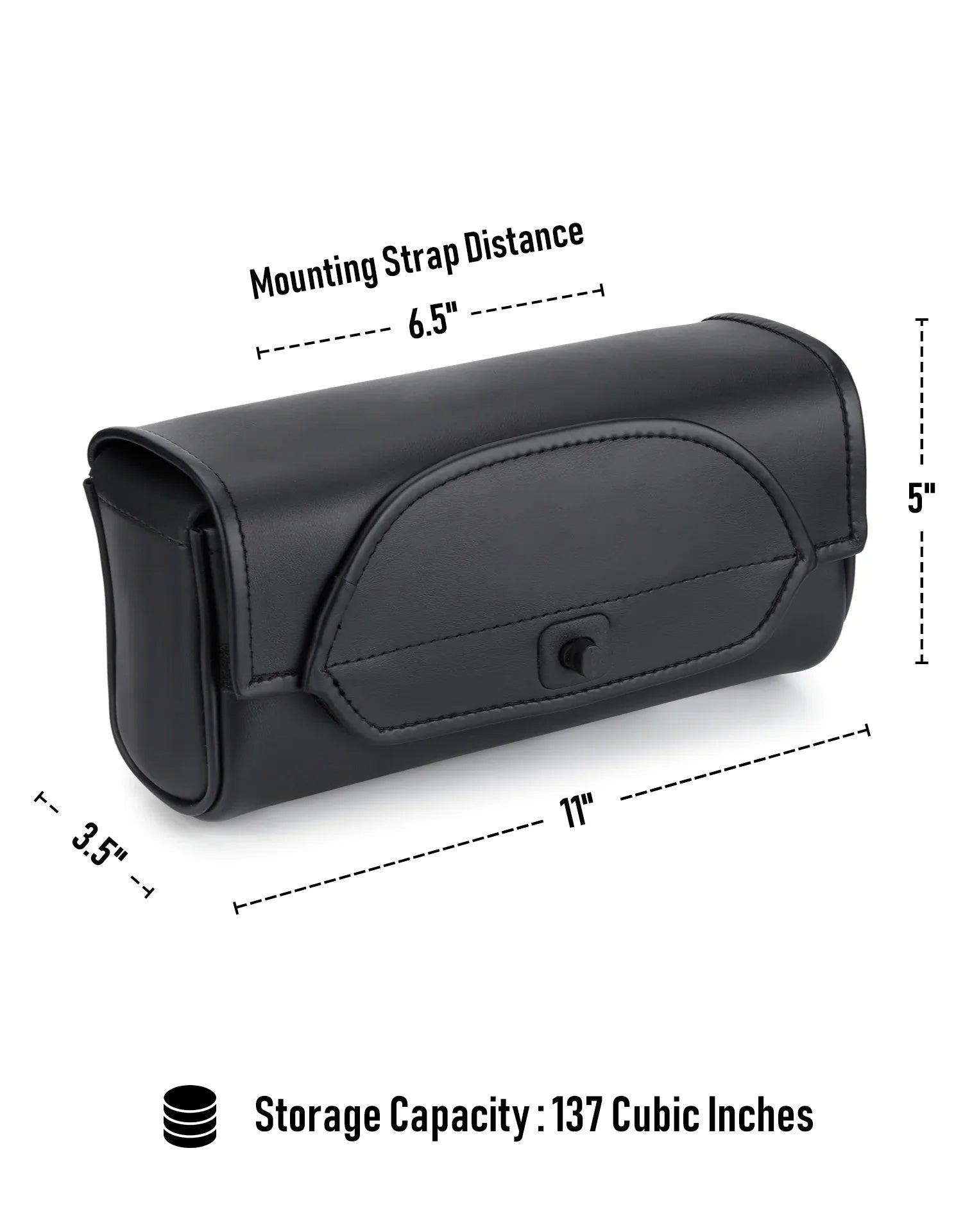 3L - Twist Essential Victory Leather Motorcycle Fork Bag Storage Capacity