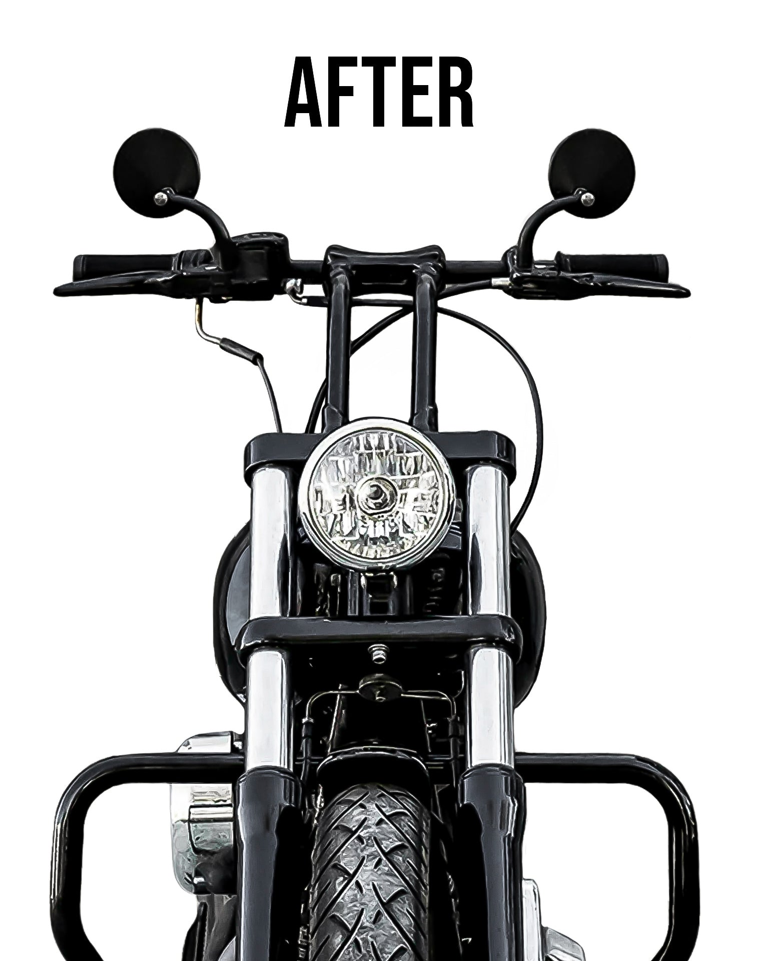 Viking Warlock 12" Pullback Handlebar Risers for Harley Dyna Street Bob FXDB/I Gloss Black After Riser