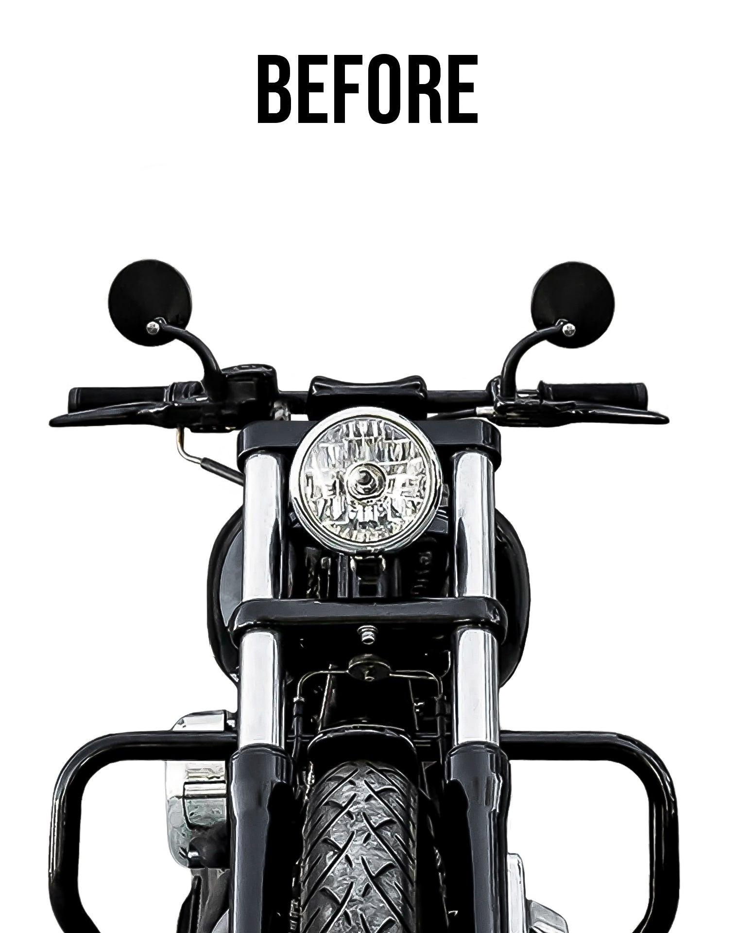 Viking Warlock 12" Pullback Handlebar Risers for Harley Dyna Street Bob FXDB/I Gloss Black Before Riser