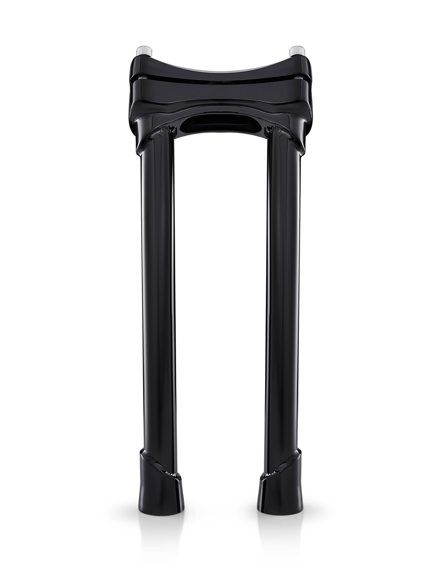 Viking Warlock 12" Pullback Handlebar Risers for Harley Dyna Super Glide Custom FXDC/I Gloss Black Front View