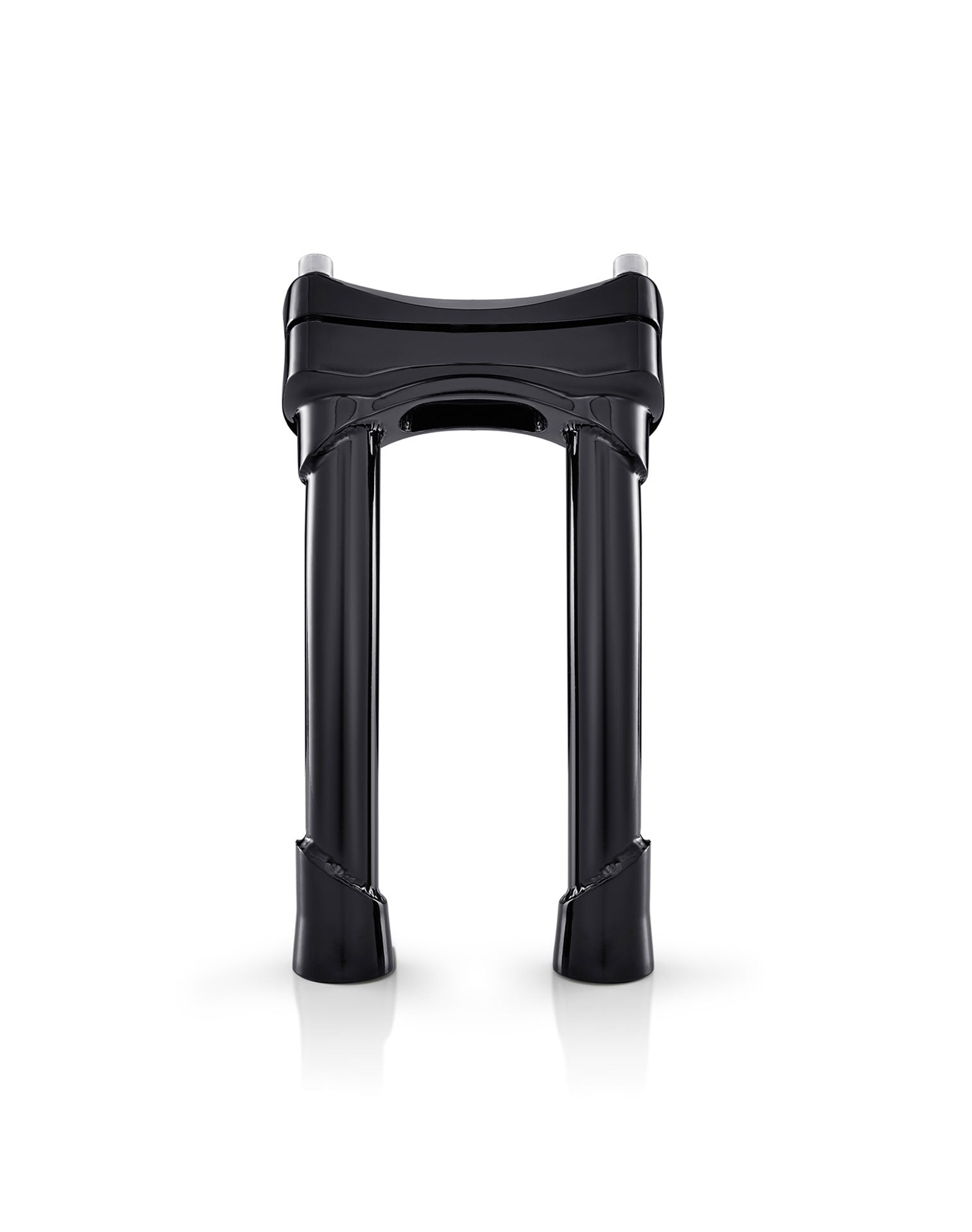 Viking Warlock 8" Pullback Handlebar Risers for Harley Dyna Super Glide FXD/I Gloss Black Front View