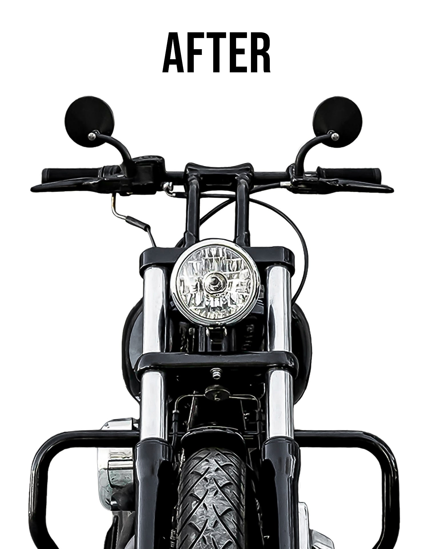 Viking Warlock 8" Pullback Handlebar Risers for Harley Dyna Super Glide FXD/I Gloss Black After Riser