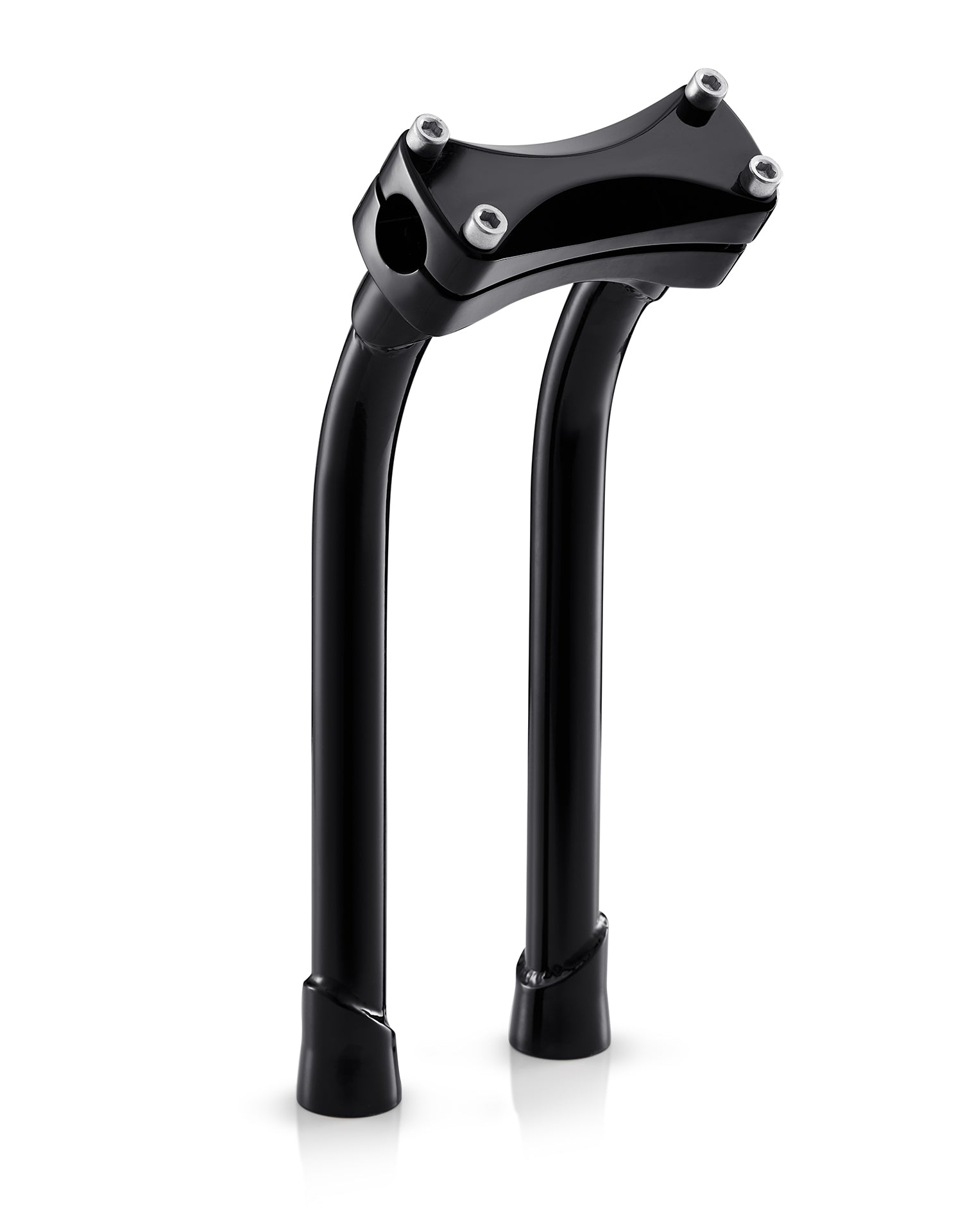 Warlock 12" Pullback Handlebar Risers for Harley Sportster Seventy Two XL1200V Gloss Black