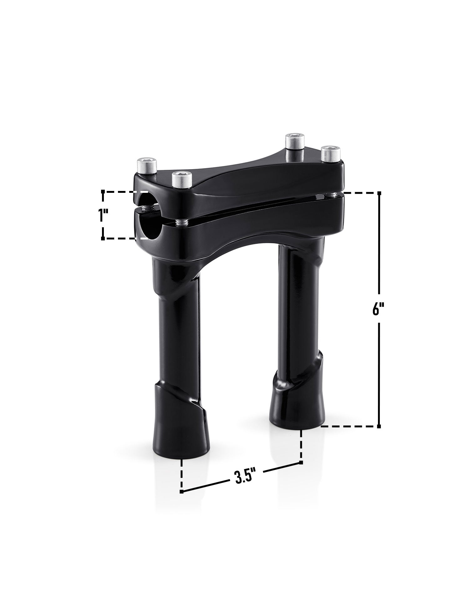 Warlock 6" Handlebar Risers for Harley Sportster 883 Low XL883L Gloss Black