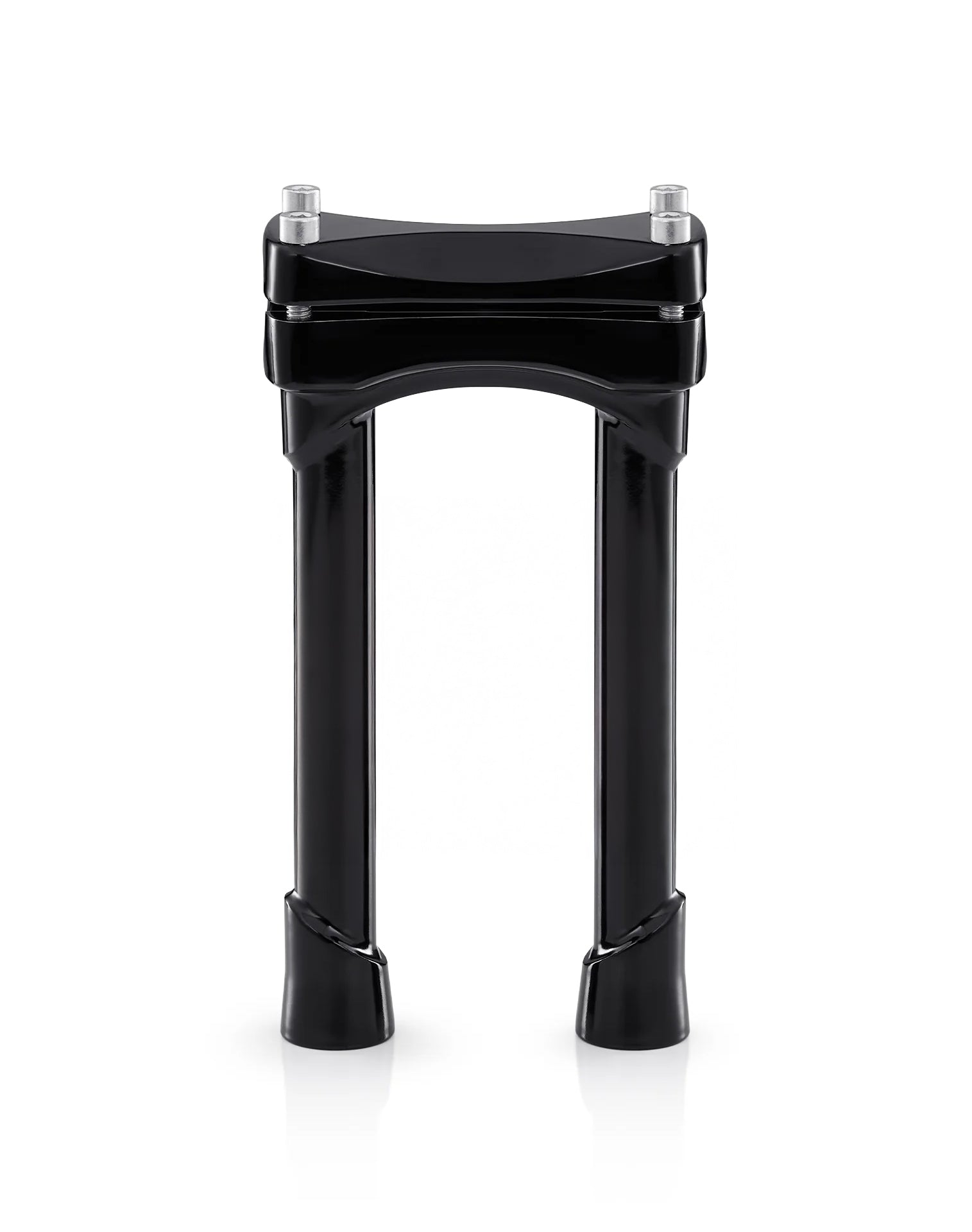 Viking Warlock 10" Handlebar Risers for Harley Dyna Street Bob FXDB/I Gloss Black Front View