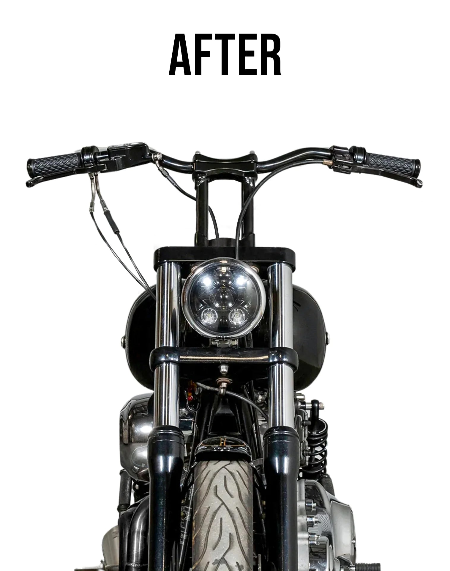 Viking Warlock 10" Handlebar Risers for Harley Dyna Super Glide Custom FXDC/I Gloss Black After Riser