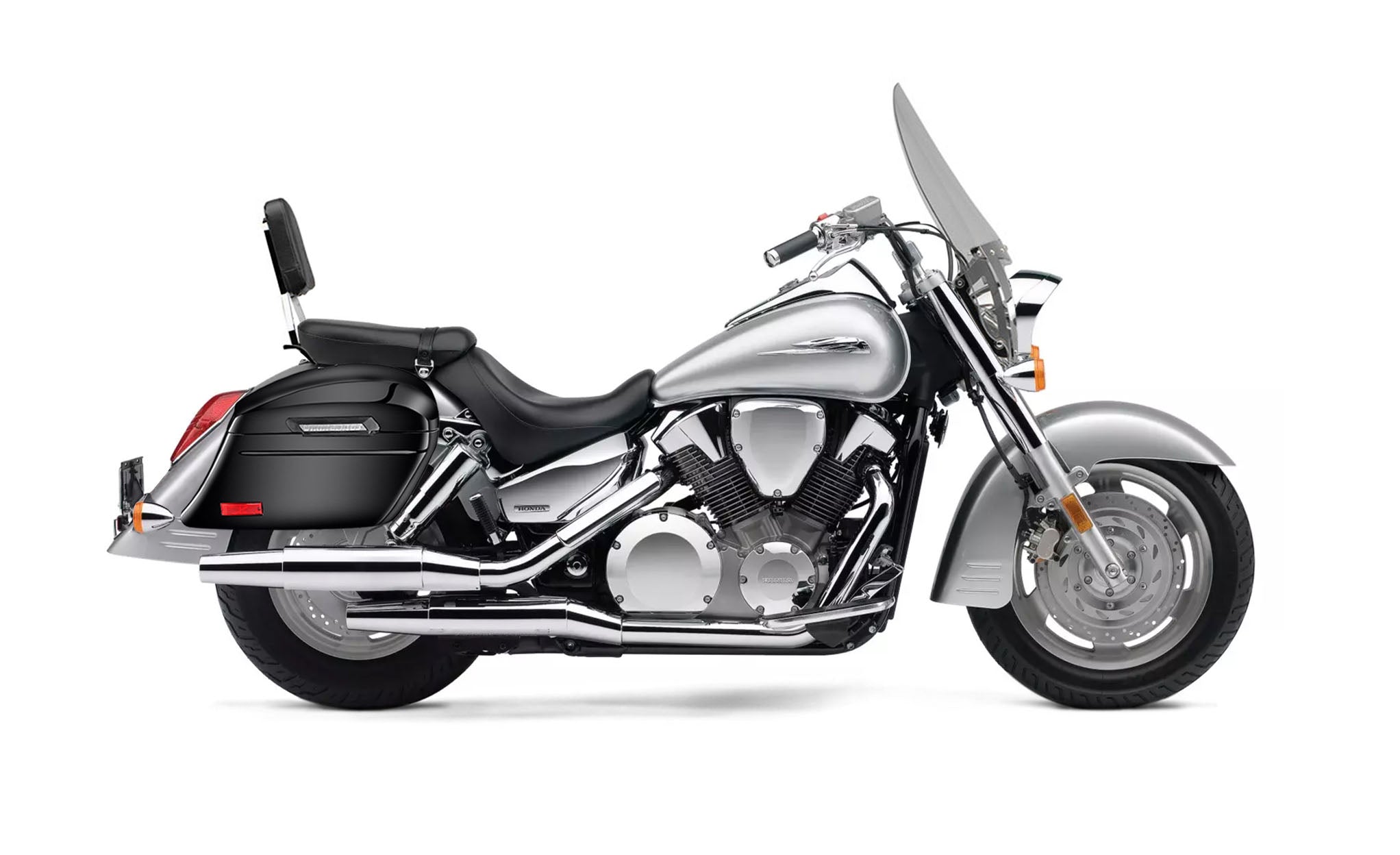 44L - Lamellar Stallion Extra Large Honda VTX 1300 T (Tourer) Painted Motorcycle Hard Saddlebags Bag on Bike @expand