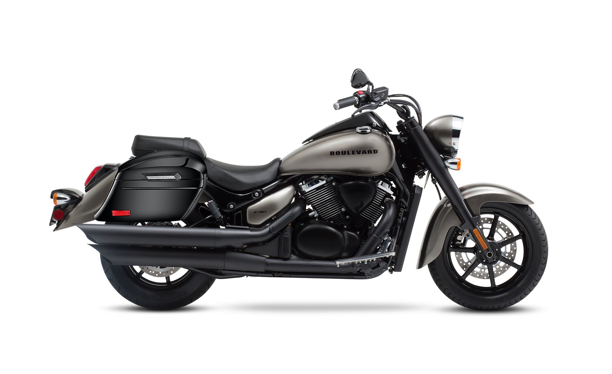 44L - Lamellar Stallion Extra Large Suzuki Boulevard C90 VL1500 Painted Motorcycle Hard Saddlebags Bag on Bike @expand