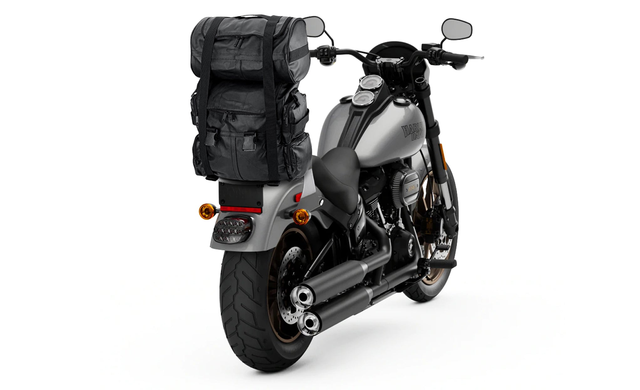 Viking Aero Expandable Medium Motorcycle Tail Bag Bag on Bike View @expand