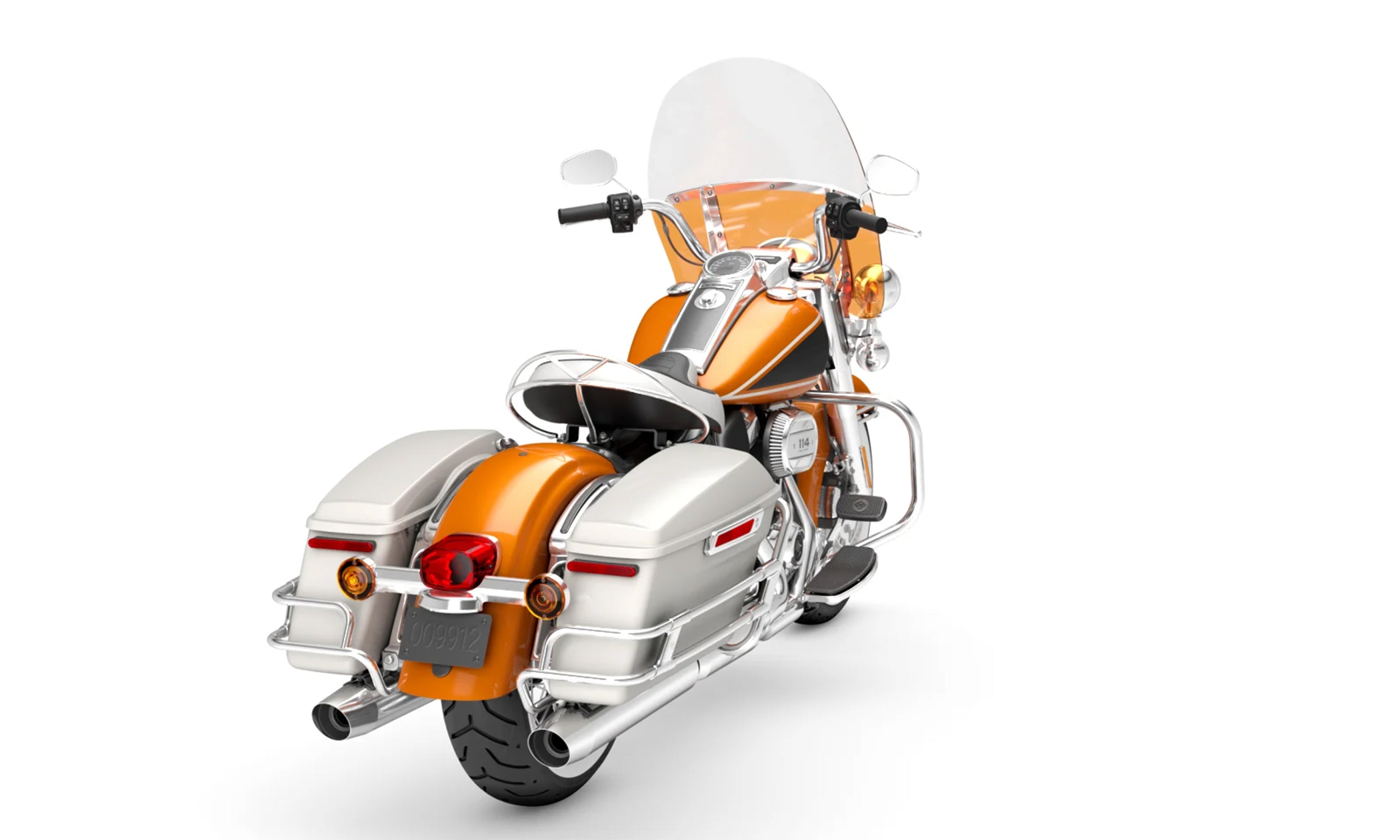 Viking Iron Born Voyage 12" Handlebar for Harley Electra Glide Highway King FLHFB Chrome Handlebar on Bike View @expand