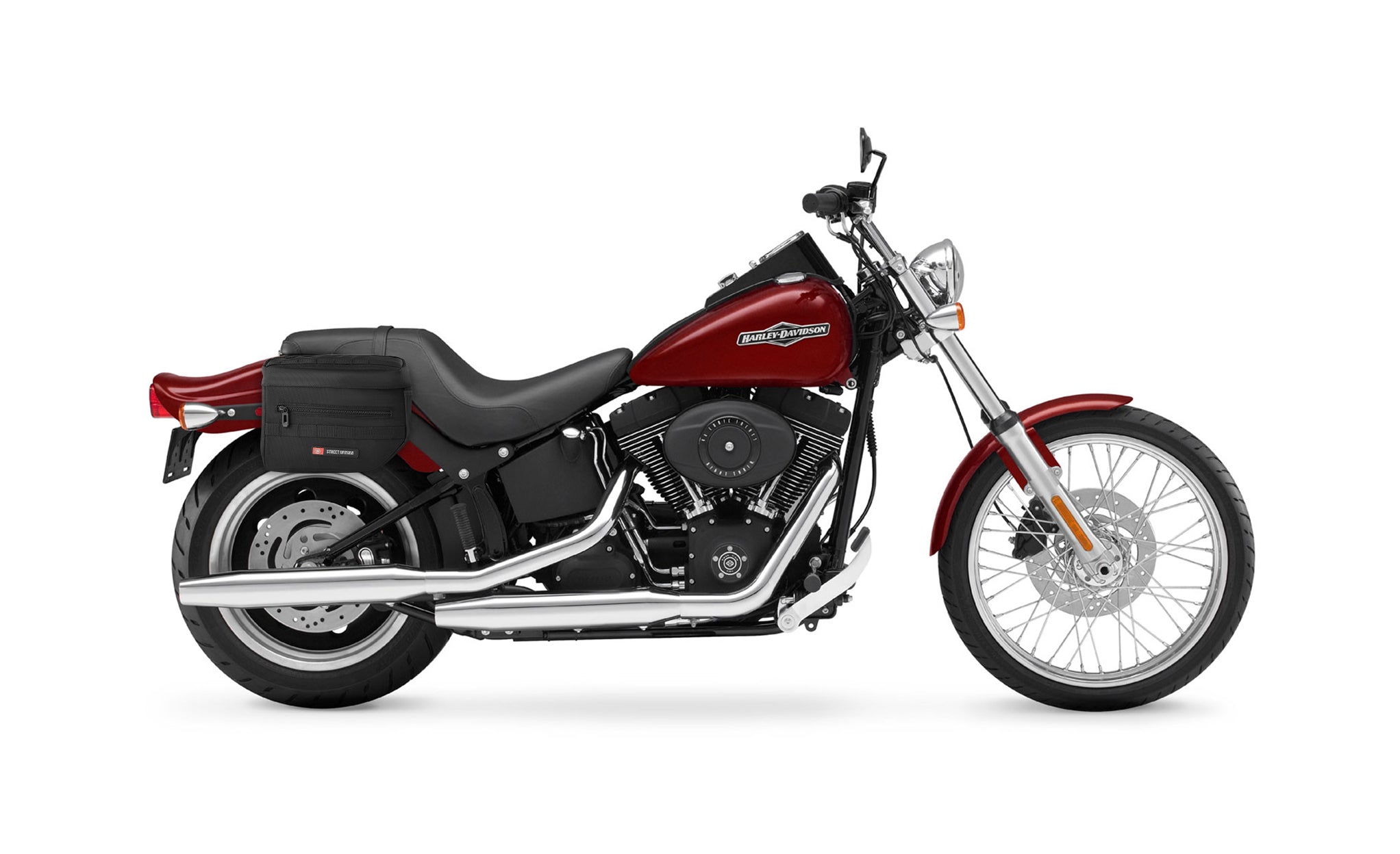 8L - Patriot Small Throw Over Saddlebags for Harley Softail Night Train FXSTB/I Bag on Bike @expand