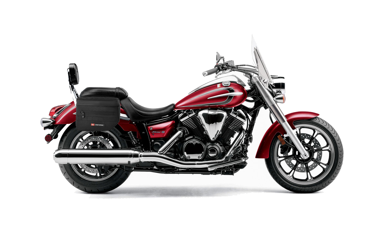 8L - Patriot Small Yamaha V Star 950 Tourer Throw Over Saddlebags Bag on Bike @expand
