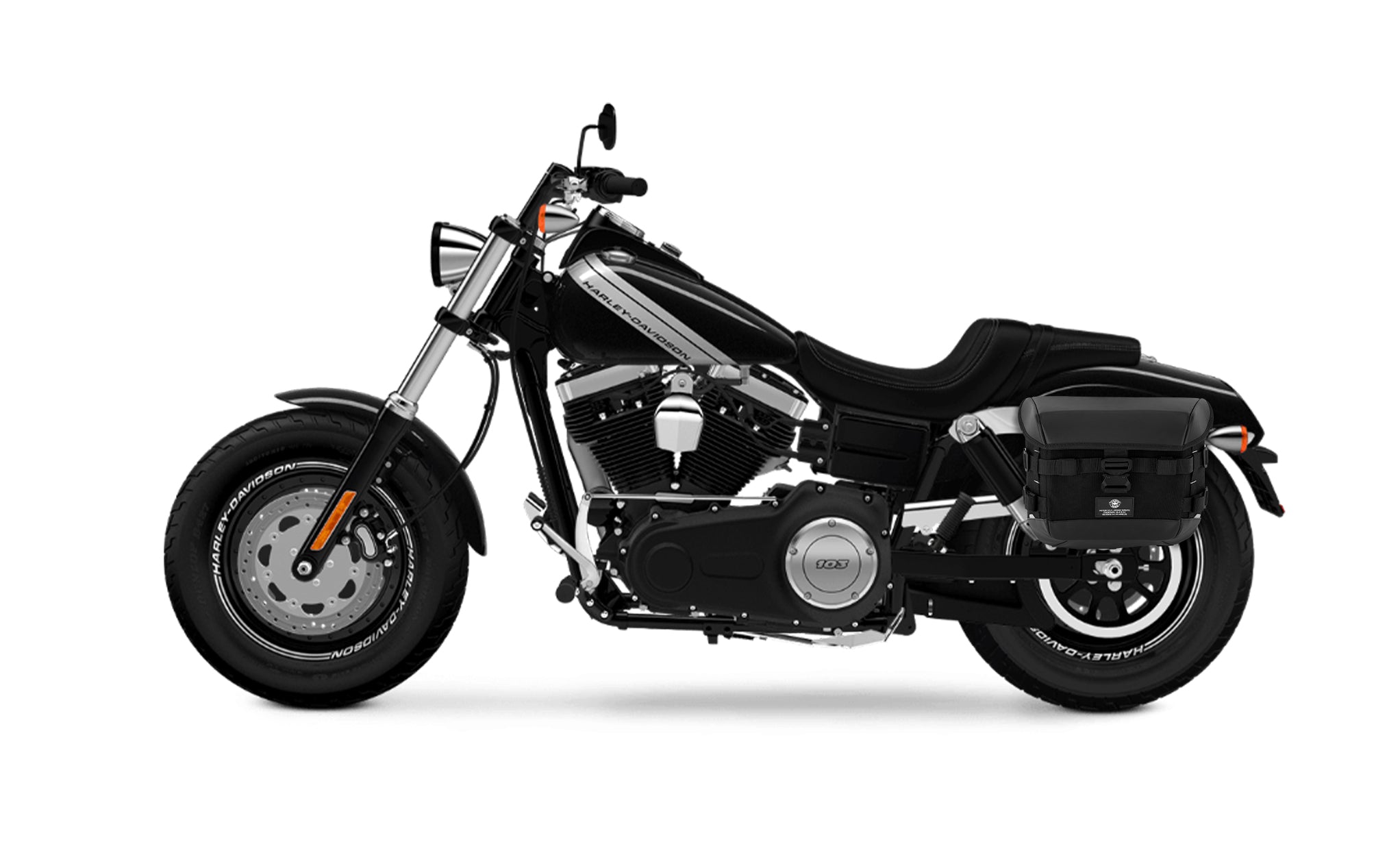 Viking Incognito Detachable Xs Solo Motorcycle Saddlebag Left Only For Harley Davidson Dyna Fat Bob Fxdf Se on Bike Photo @expand
