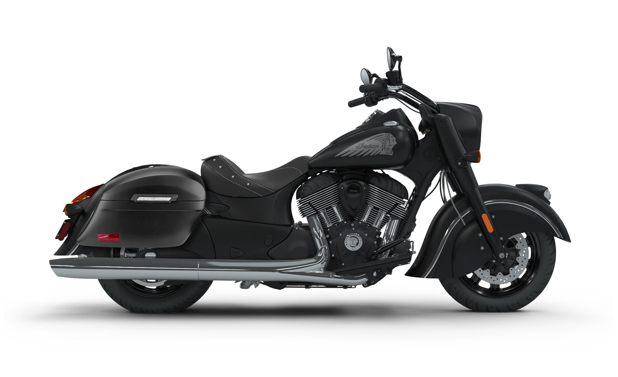 44L - Lamellar Stallion Extra Large Indian Chief Darkhorse Matte Motorcycle Hard Saddlebags Bag on Bike @expand