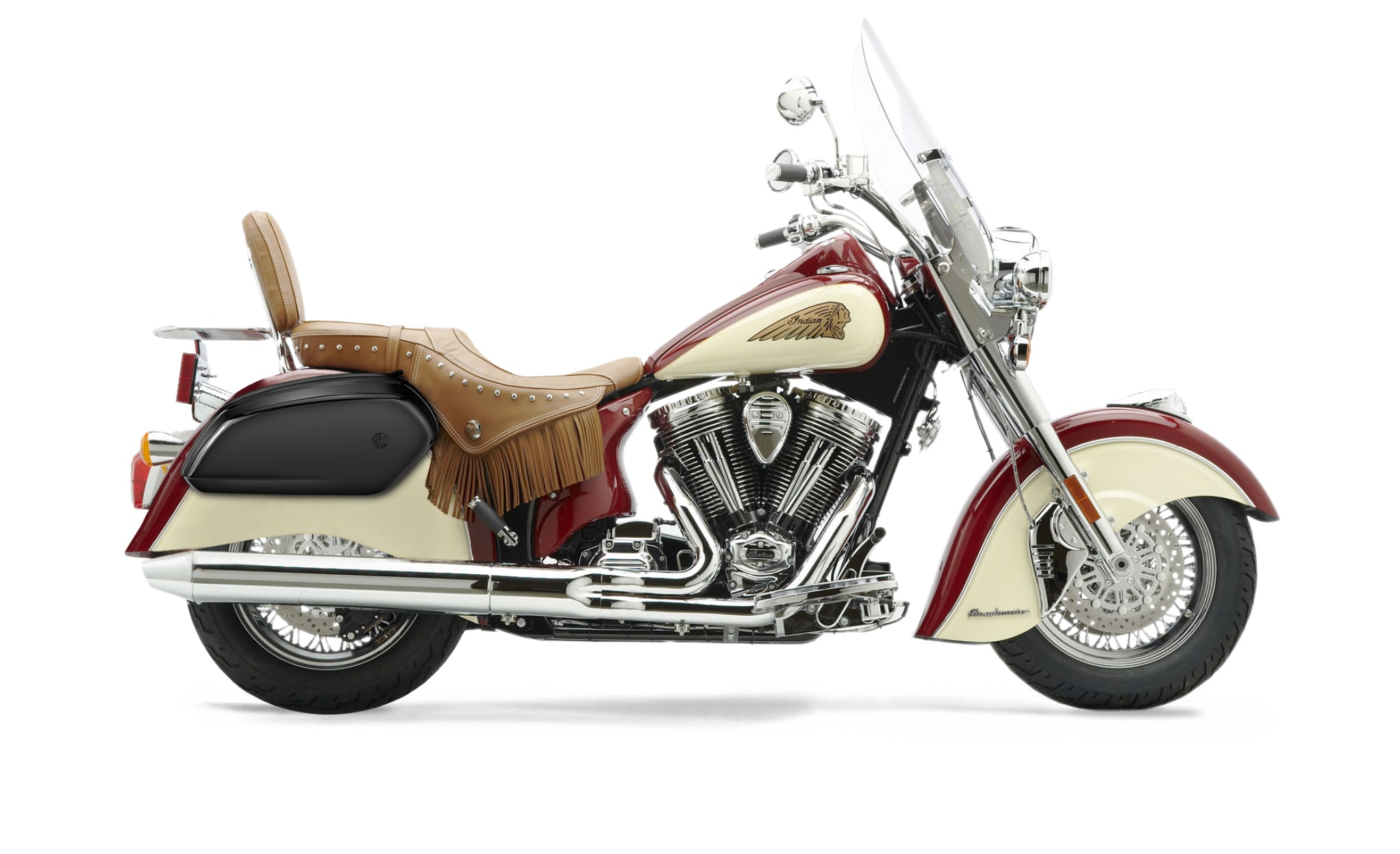 Viking Viper Large Indian Chief Roadmaster Painted Motorcycle Hard Saddlebags Engineering Excellence with Bag on Bike @expand