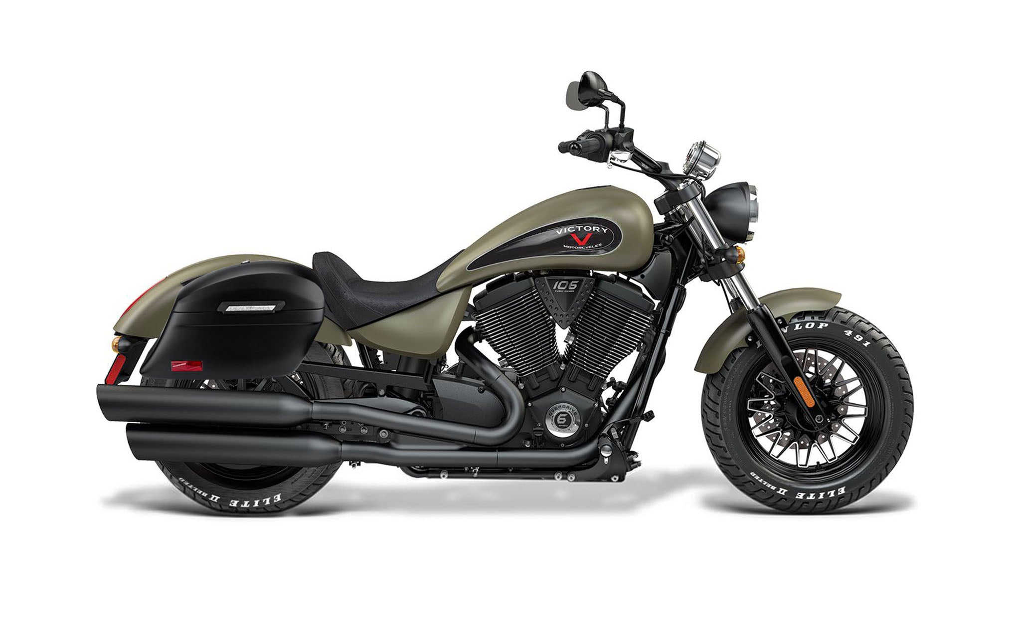 44L - Lamellar Stallion Extra Large Victory Gunner Matte Motorcycle Hard Saddlebags Bag on Bike @expand