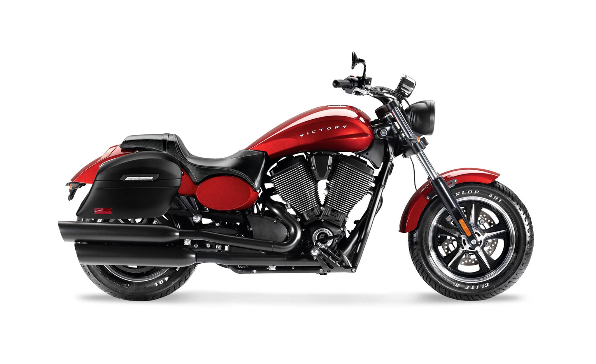 44L - Lamellar Stallion Extra Large Victory Judge Matte Motorcycle Hard Saddlebags Bag on Bike @expand