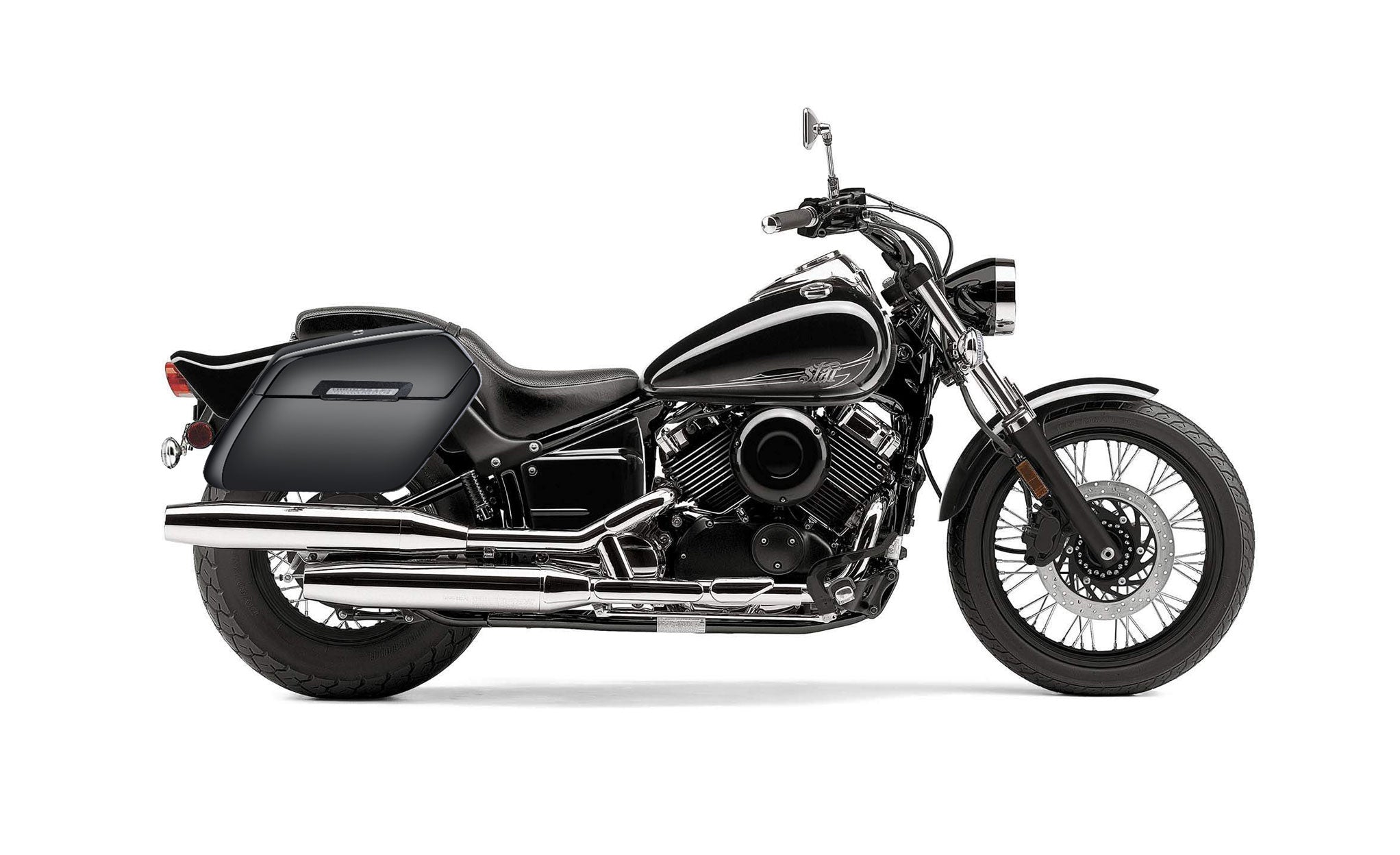 42L - Baldur Extra Large Yamaha V Star 650 Custom XVS65T Painted Motorcycle Hard Saddlebags Bag on Bike @expand